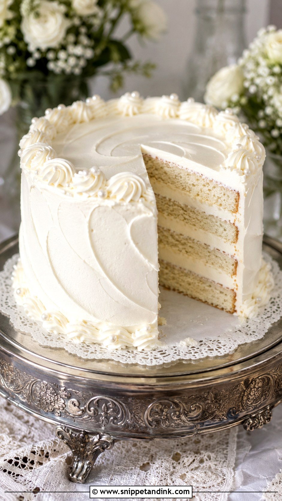 White Almond Wedding Cake With Ermine Frosting - Snippet and Ink - 25 White Almond Wedding Cake Recipe From Scratch