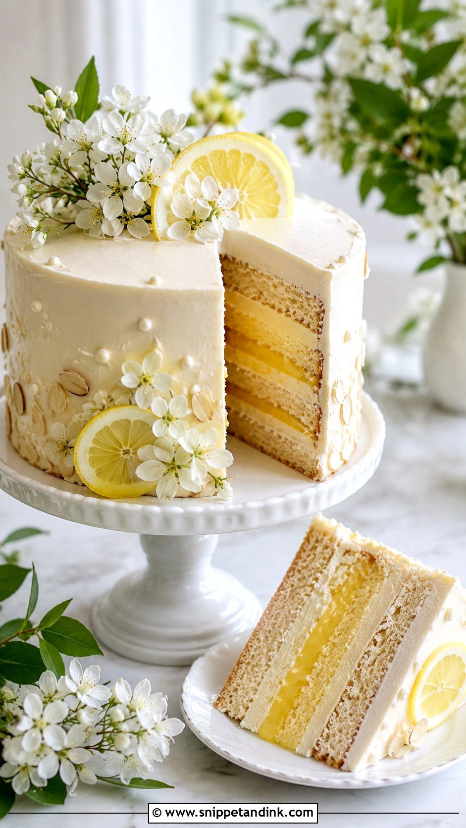 White Almond Wedding Cake With Lemon Curd - Snippet and Ink - 25 White Almond Wedding Cake Recipe From Scratch