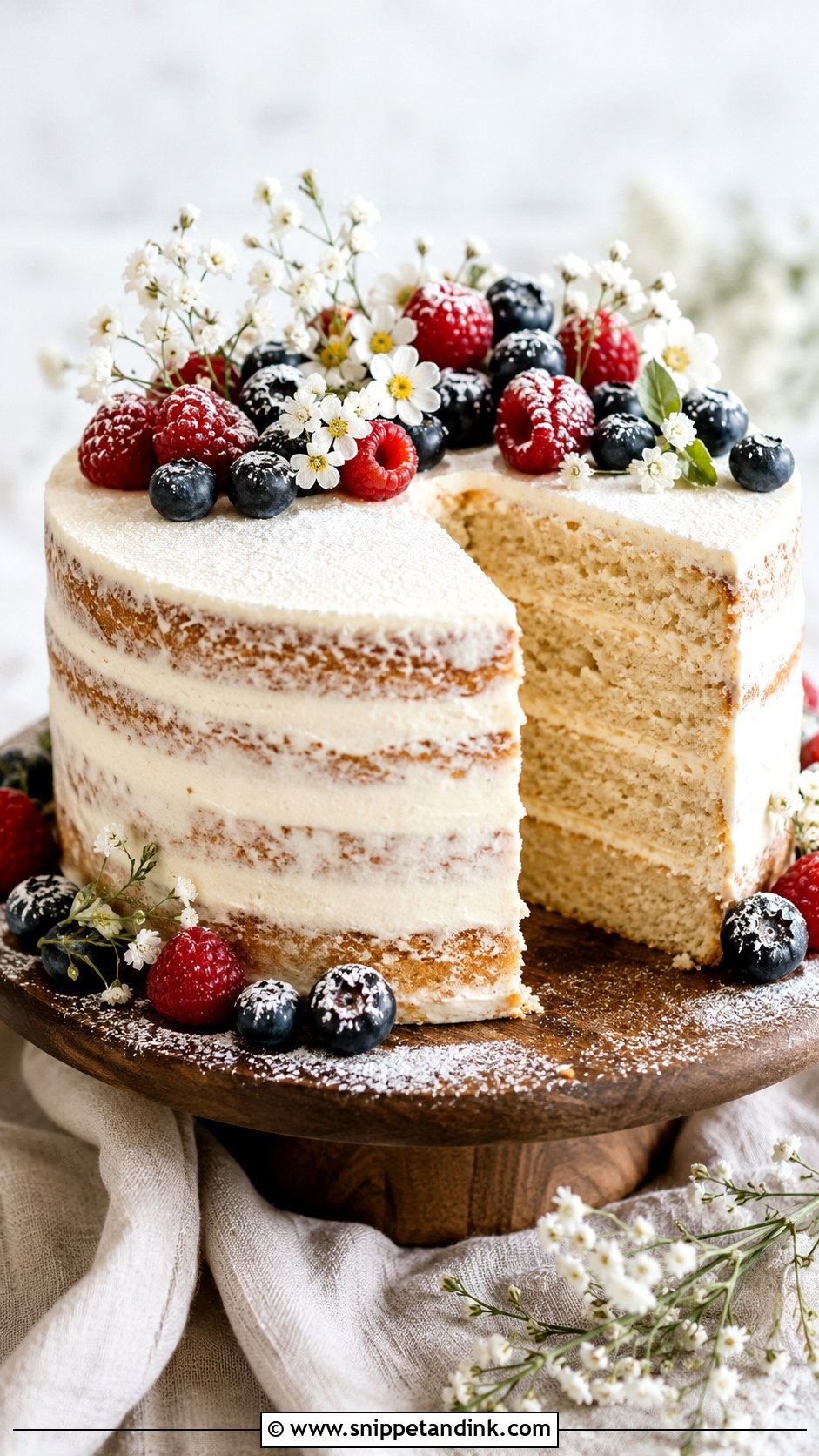 White Almond Wedding Cake With Naked Frosting - Snippet and Ink - 25 White Almond Wedding Cake Recipe From Scratch
