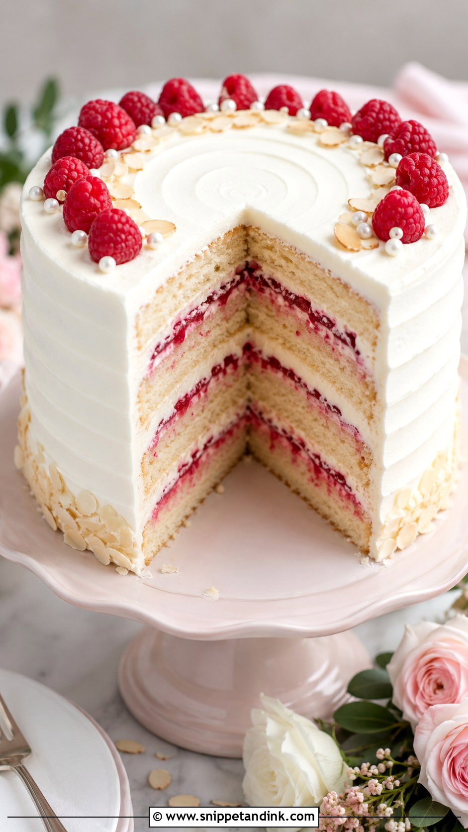 White Almond Wedding Cake With Raspberry Filling - Snippet and Ink - 25 White Almond Wedding Cake Recipe From Scratch