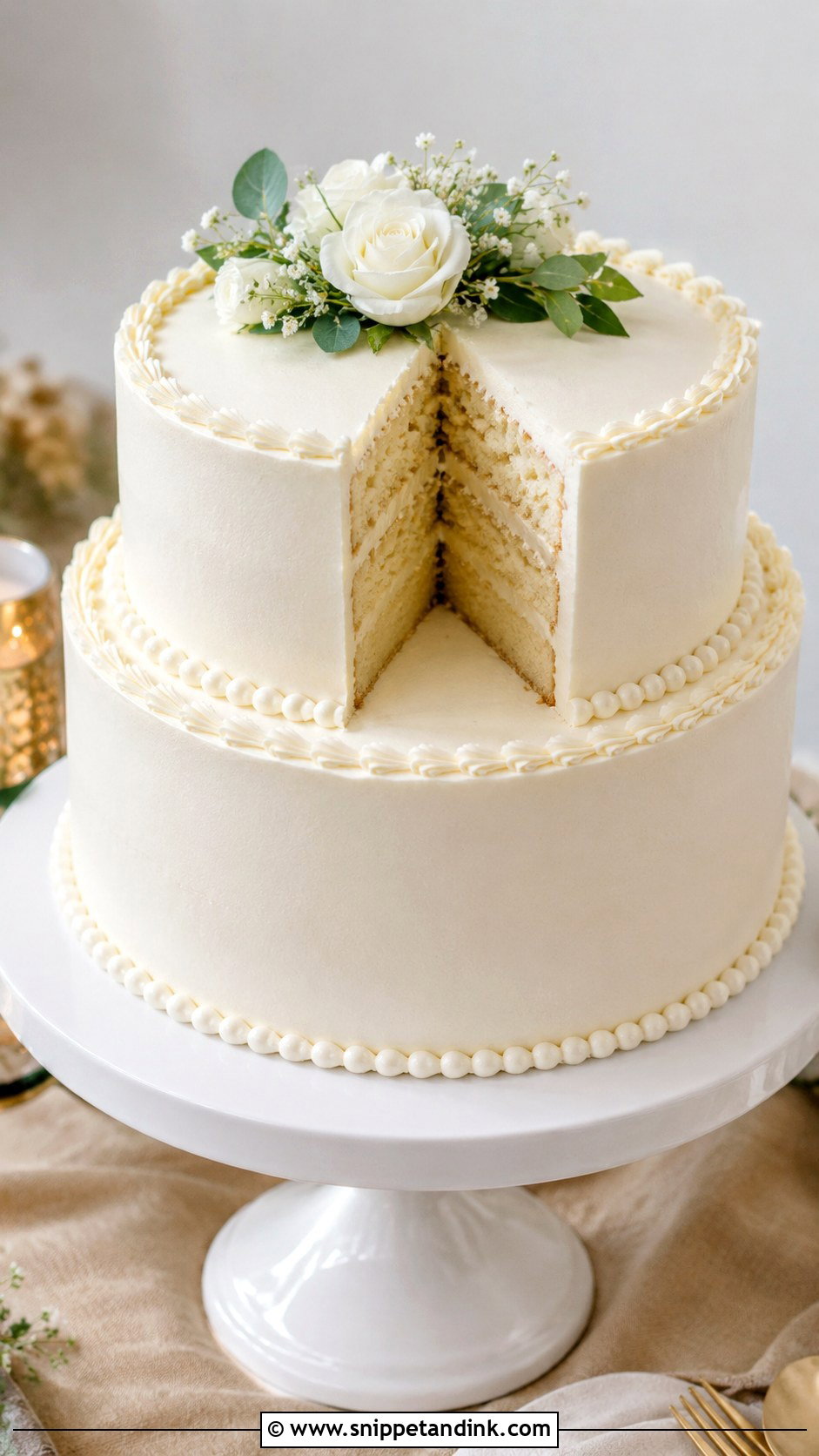 White Almond Wedding Cake With Two Tiers - Snippet and Ink - 25 White Almond Wedding Cake Recipe From Scratch
