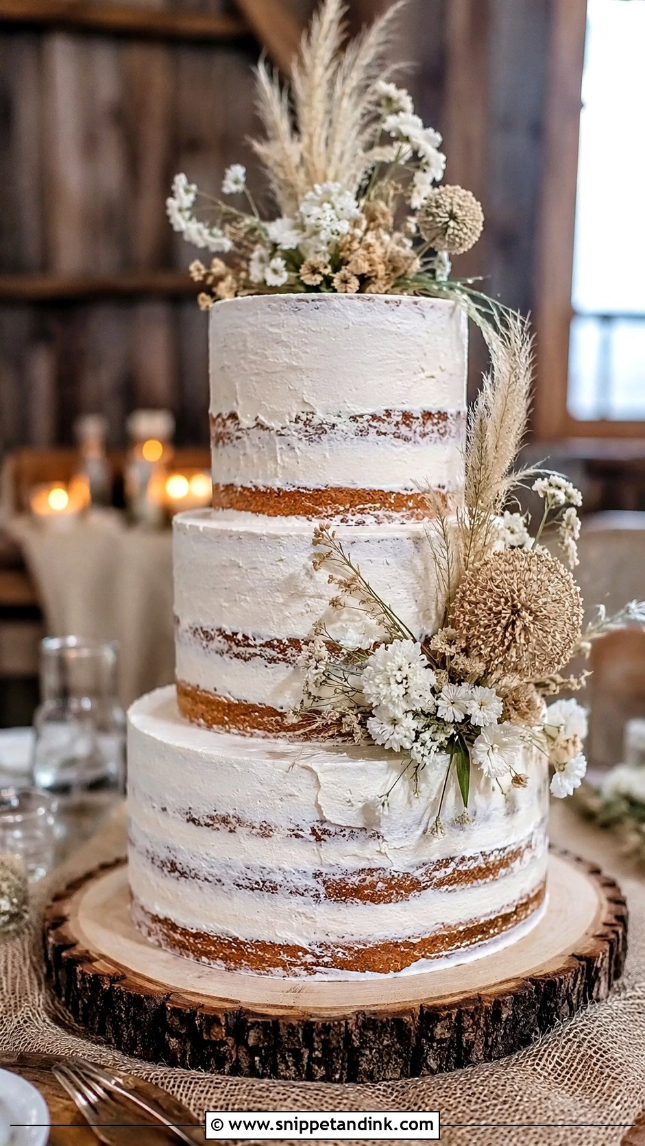 White And Brown Rustic Wedding Cake - Snippet and Ink - 20 White and Brown Cake Design Ideas for Wedding
