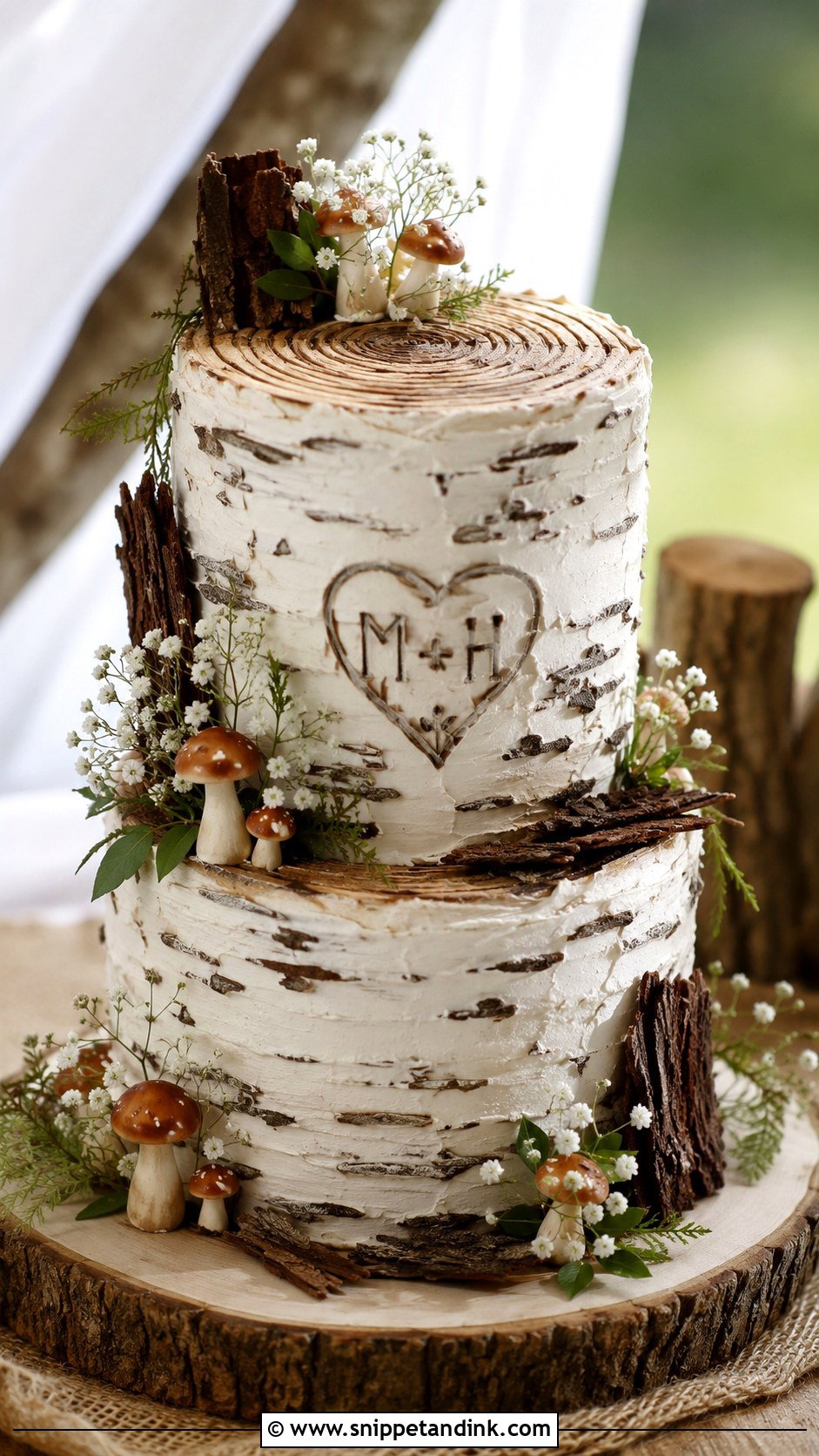 White And Brown Wood Look Wedding Cake - Snippet and Ink - 20 White and Brown Cake Design Ideas for Wedding