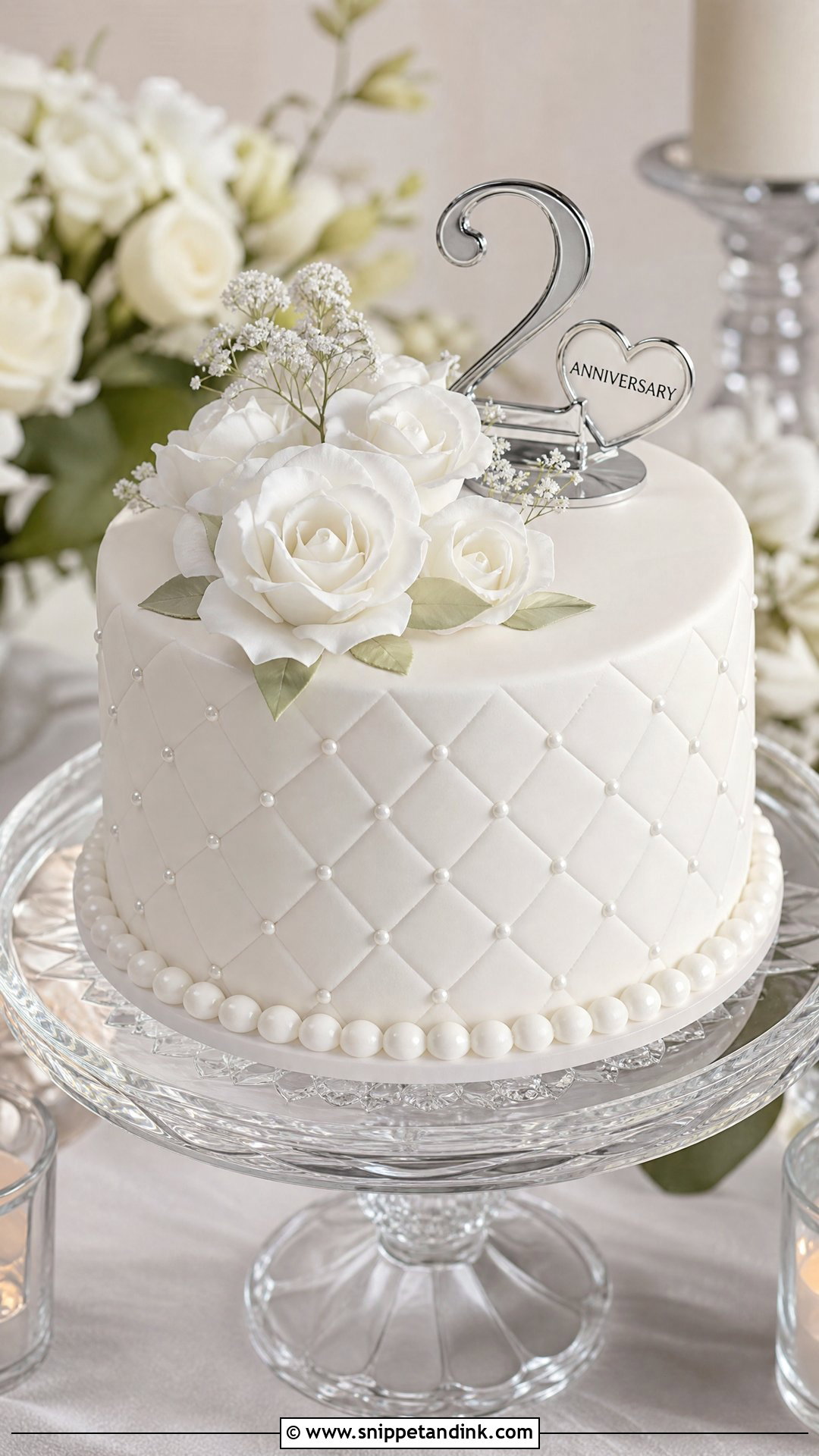 White Anniversary Cake - Snippet and Ink - 30 2 Year Anniversary Cake Ideas