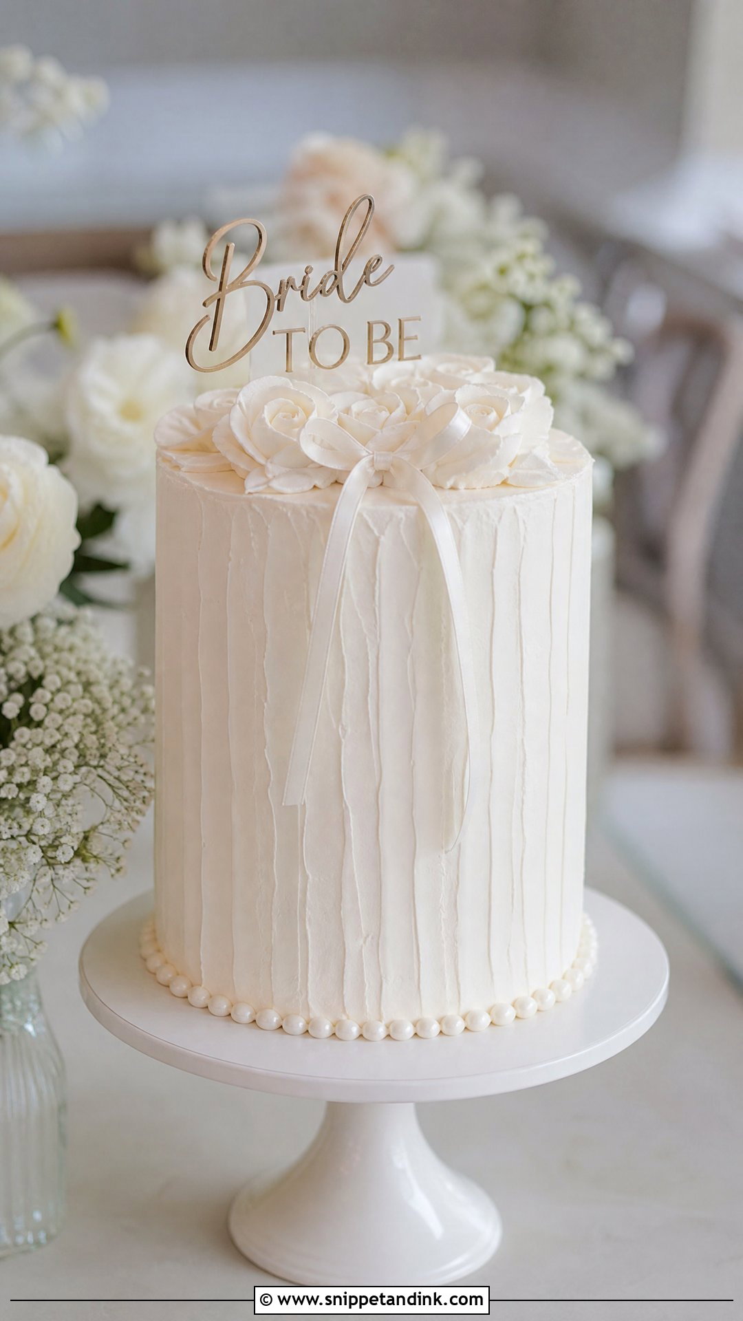 White Bachelorette Cake - Snippet and Ink - 25 Bachelorette Cake Ideas for Wedding