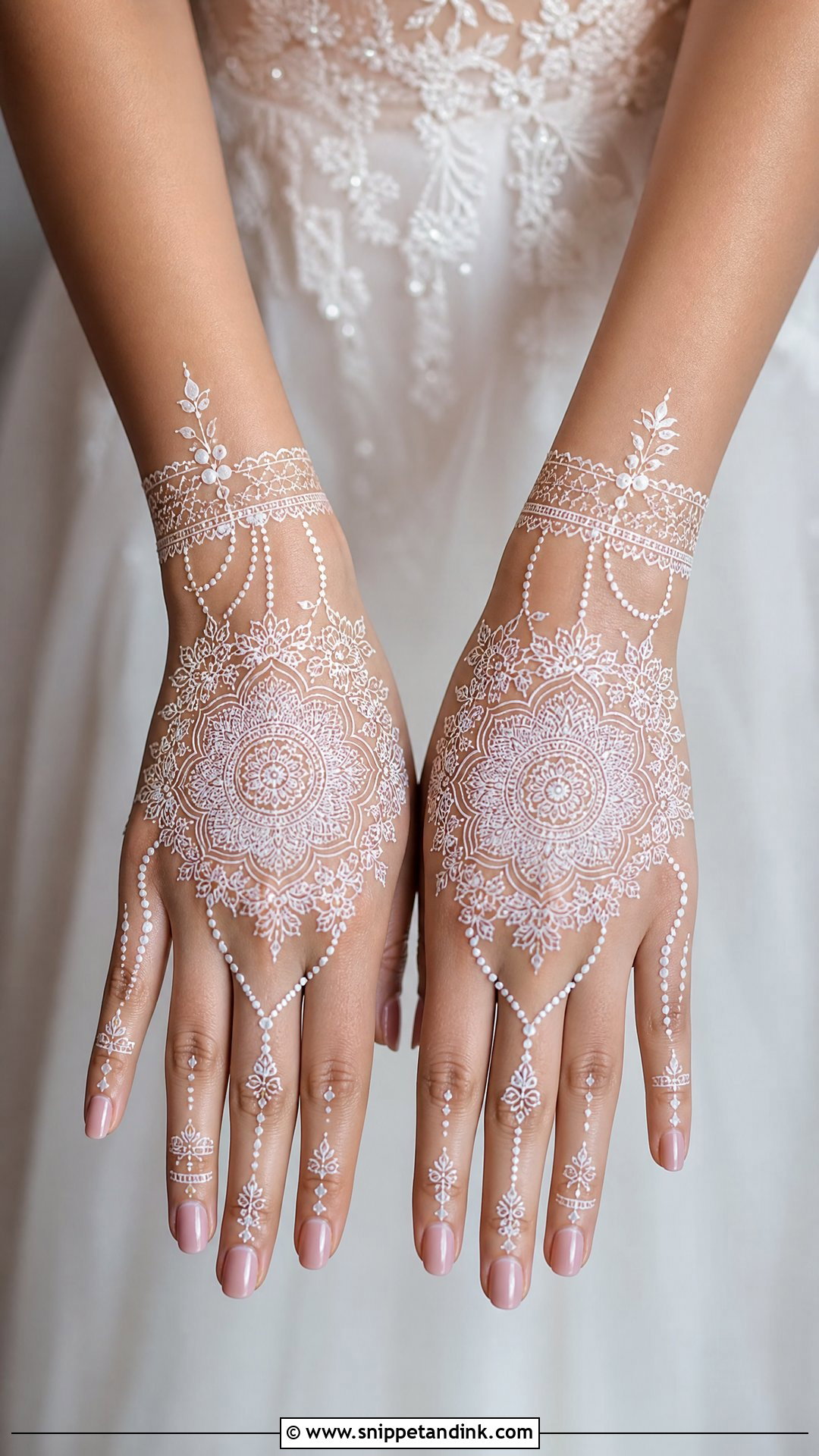 White Back Bridal Mehndi Design - Snippet and Ink - 20 Latest Unique Back Bridal Mehndi Designs