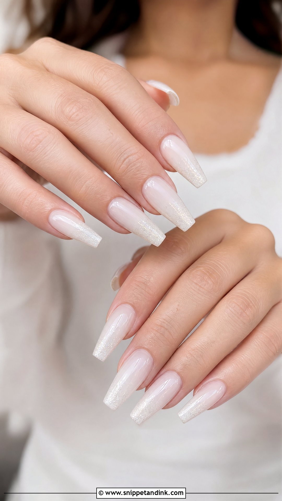 White Ballerina Wedding Nails - Snippet and Ink - 25 White Wedding Nails for Bride