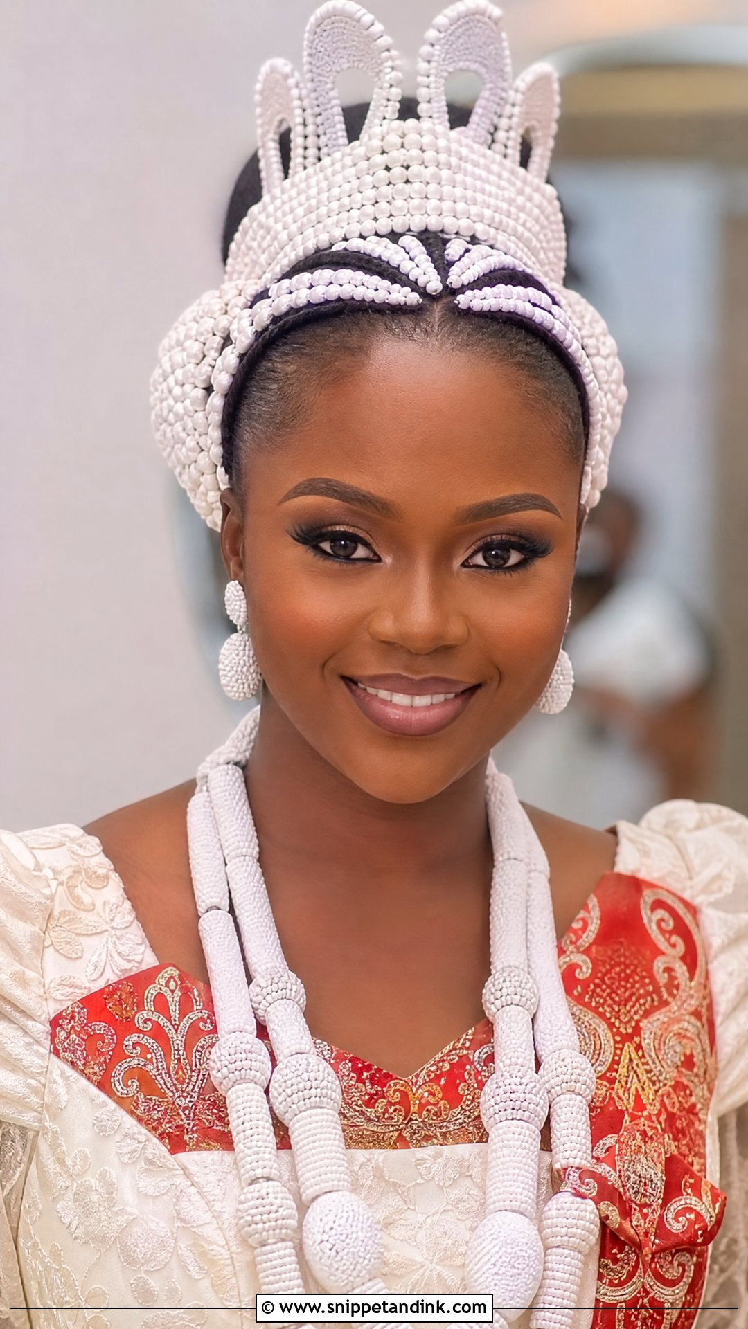 White Bead Edo Okuku Hairstyle - Snippet and Ink - 15 Edo Bride Hairstyle Ideas
