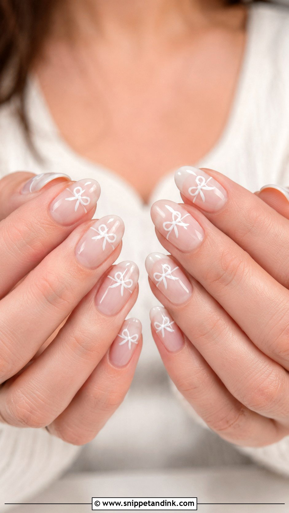 White Bow Wedding Nails - Snippet and Ink - 30 White Wedding Nails