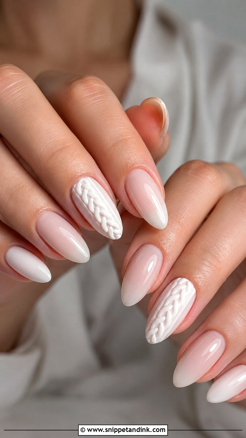 White Braid Wedding Nails - Snippet and Ink - 20 Braid Wedding Nails