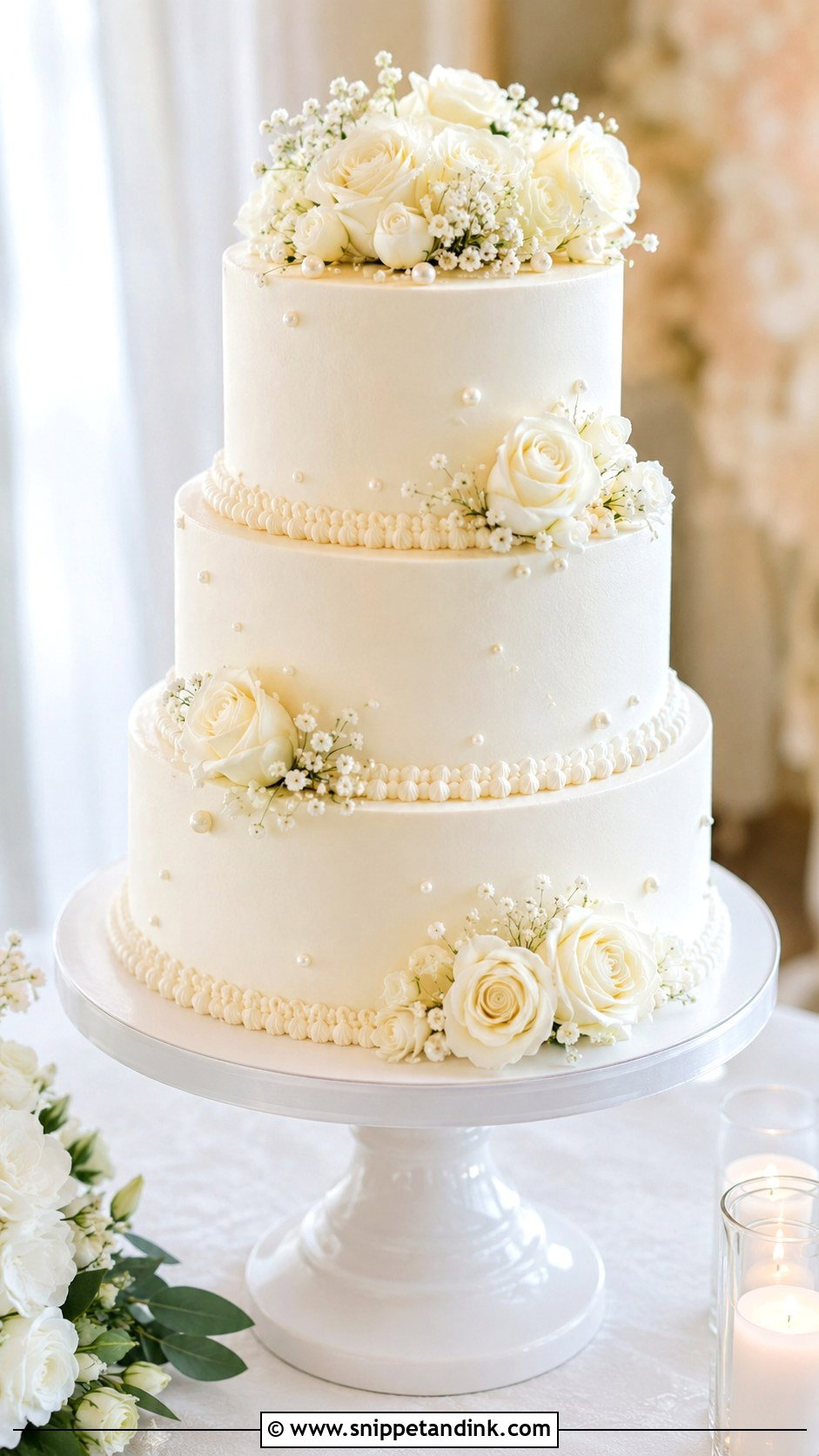 White Bridal Cake - Snippet and Ink - 20 Bridal Cakes