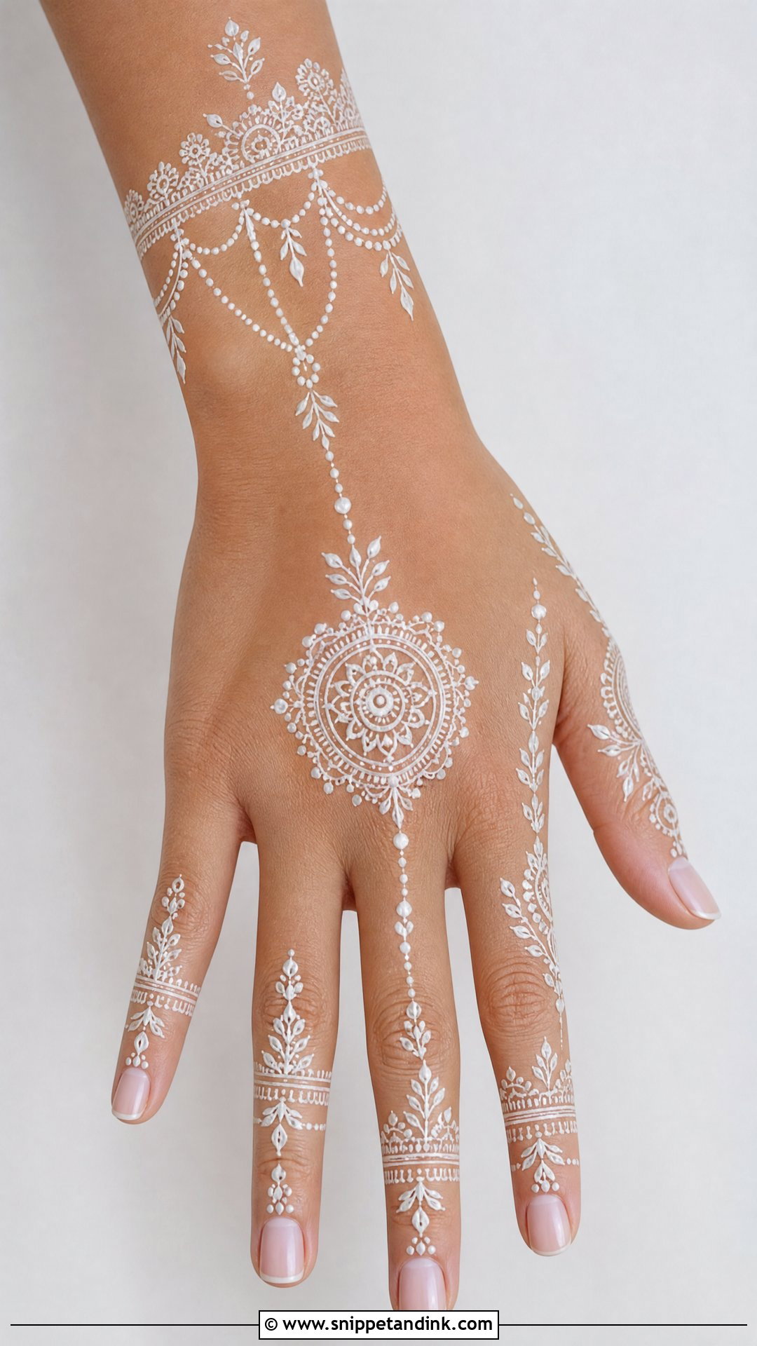 White Bridal Mehendi - Snippet and Ink - 30 Mehendi Looks for Bride
