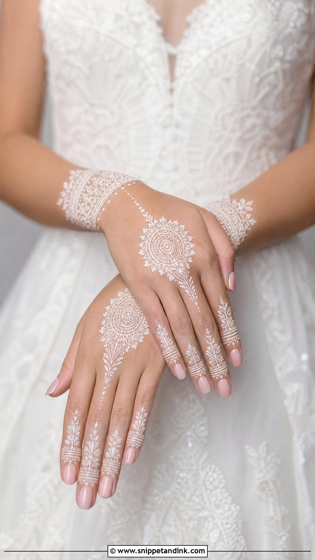 White Bridal Mehndi Design - Snippet and Ink - 20 New Unique Bridal Mehndi Designs