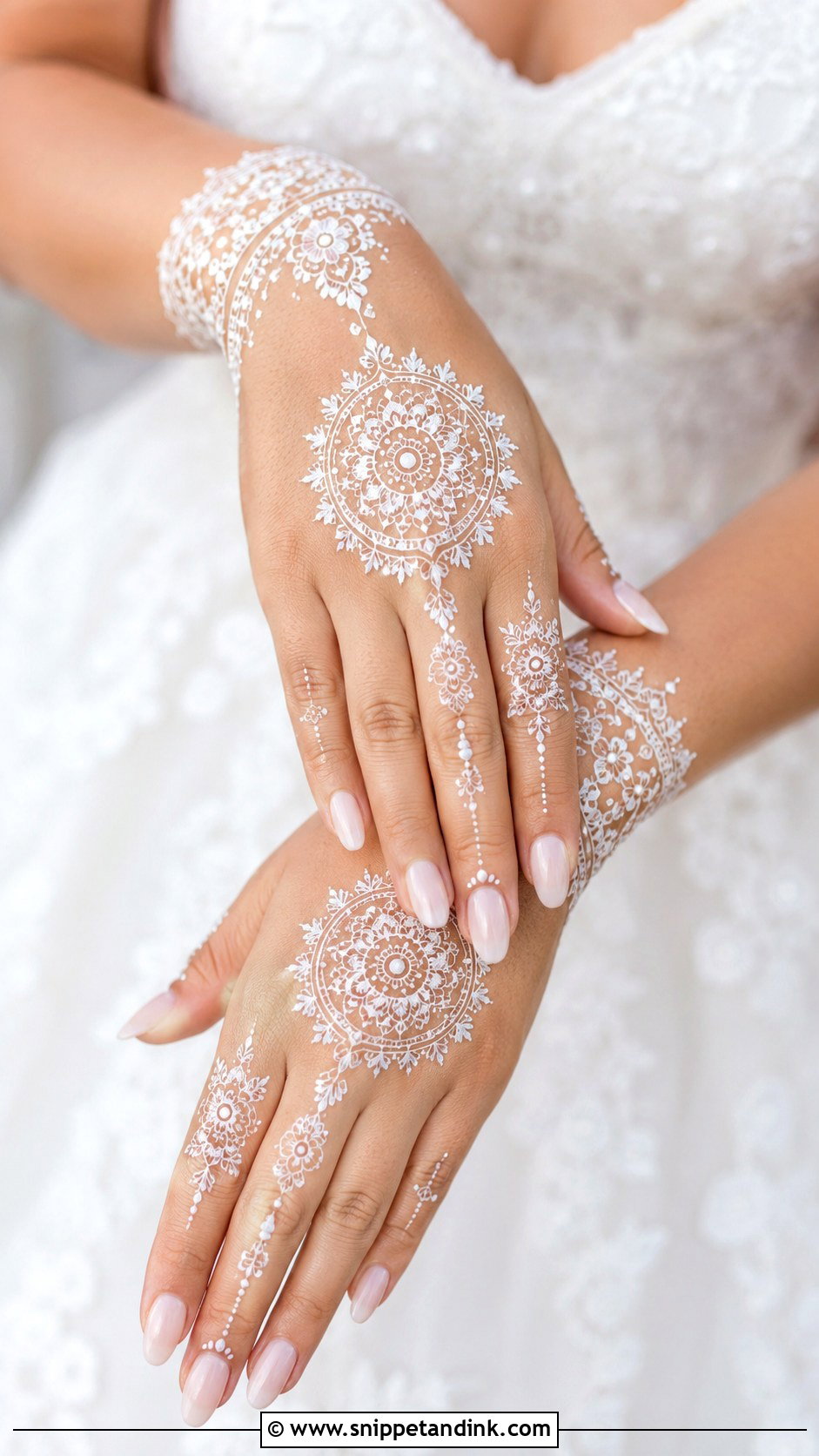 White Bridal Mehndi Design - Snippet and Ink - 35 Latest Bridal Mehndi Designs Weddings