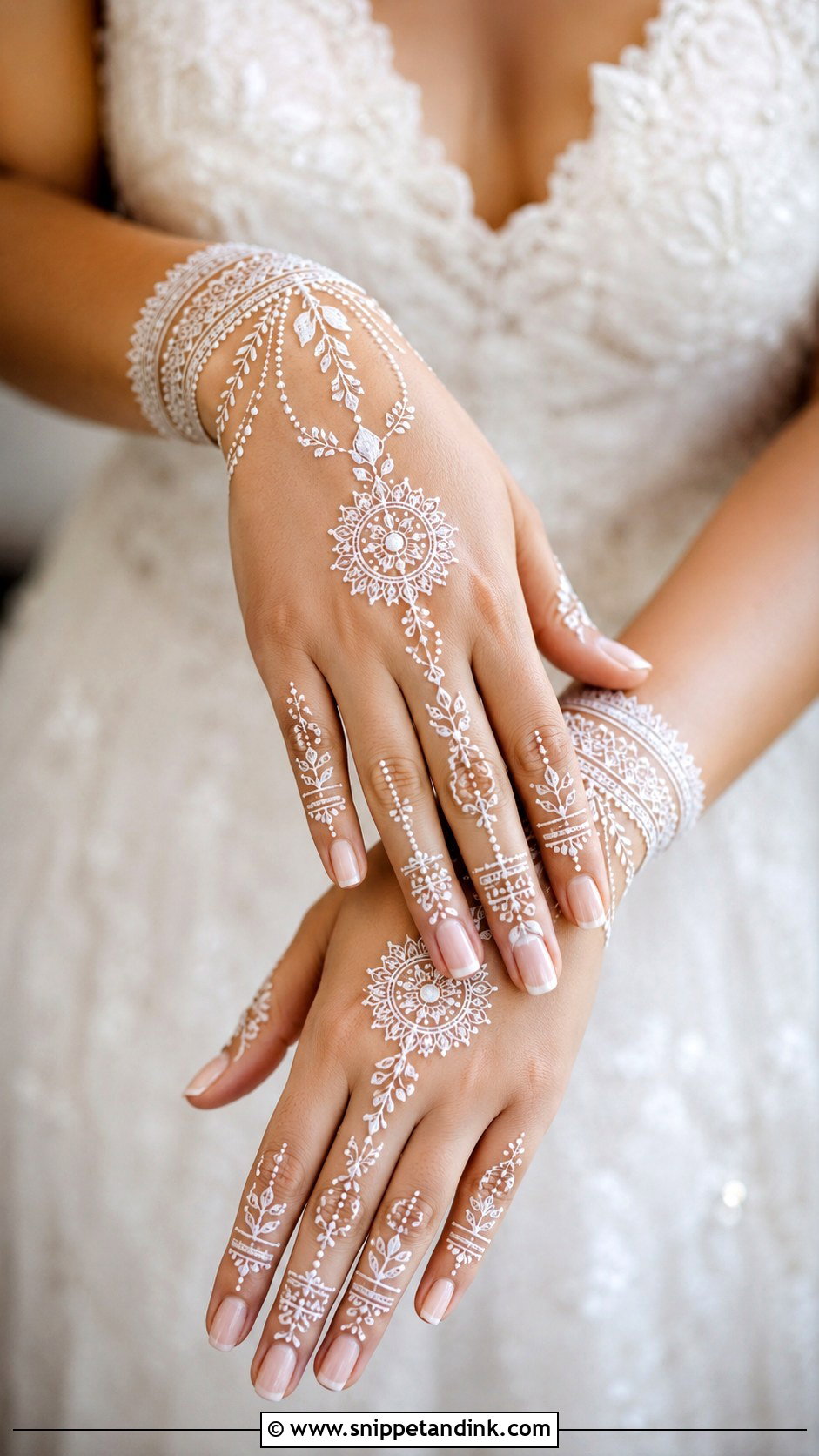 White Bridal Mehndi Design - Snippet and Ink - 35 New Bridal Mehndi Designs
