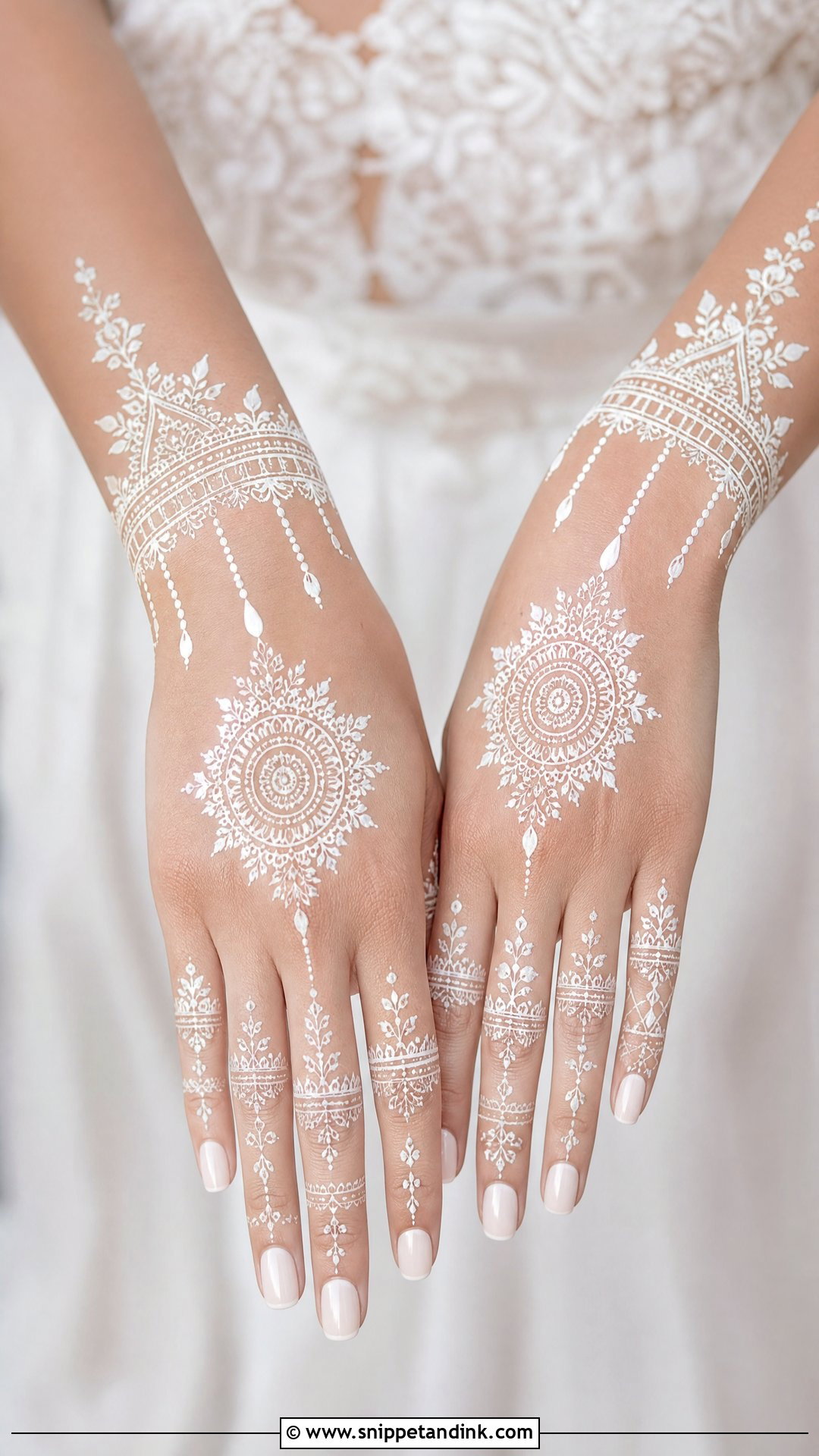 White Bridal Mehndi - Snippet and Ink - 25 Bridal Mehndi Mehendi Designs for Bride