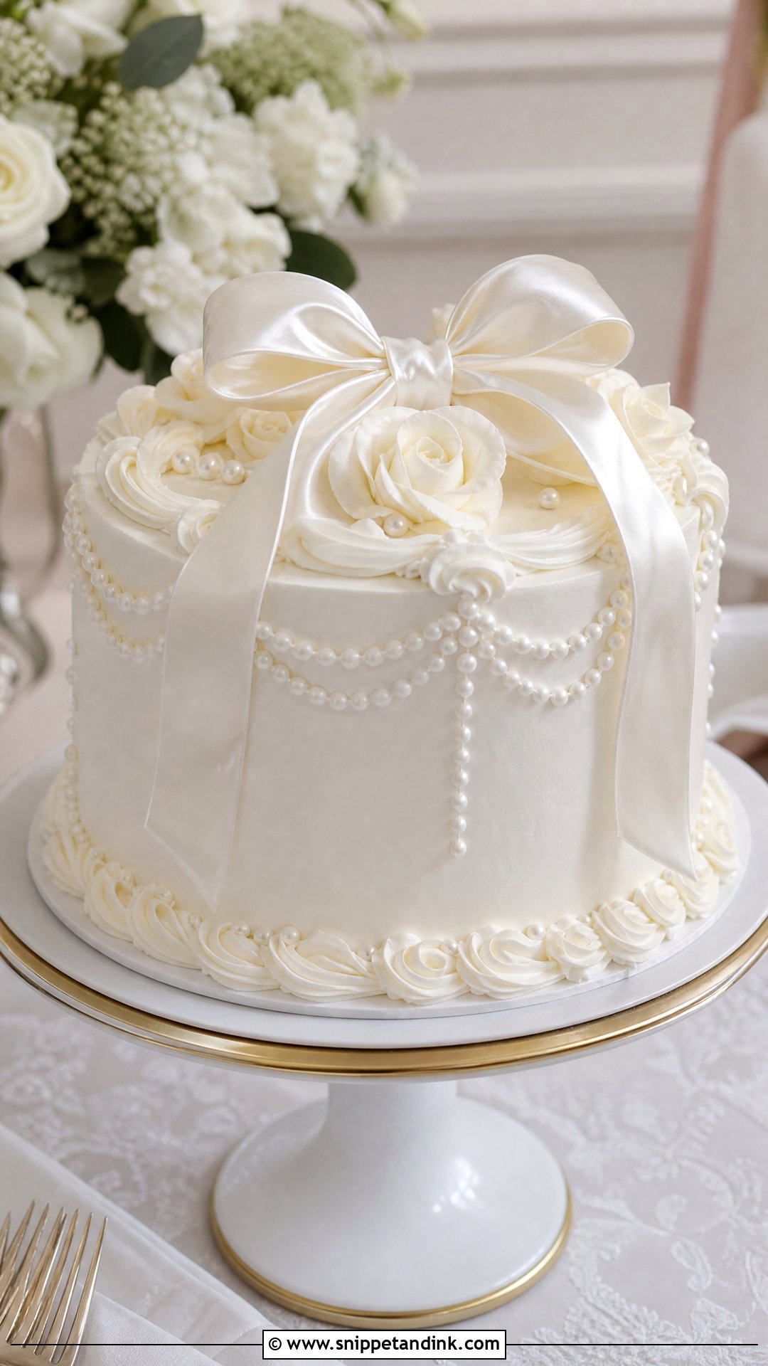 White Bride Cake - Snippet and Ink - 25 Bride Cake Ideas