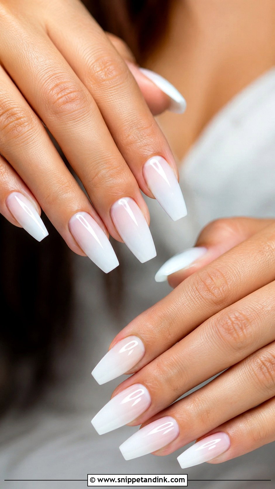 White Builder Gel Wedding Nails - Snippet and Ink - 30 White Wedding Nails
