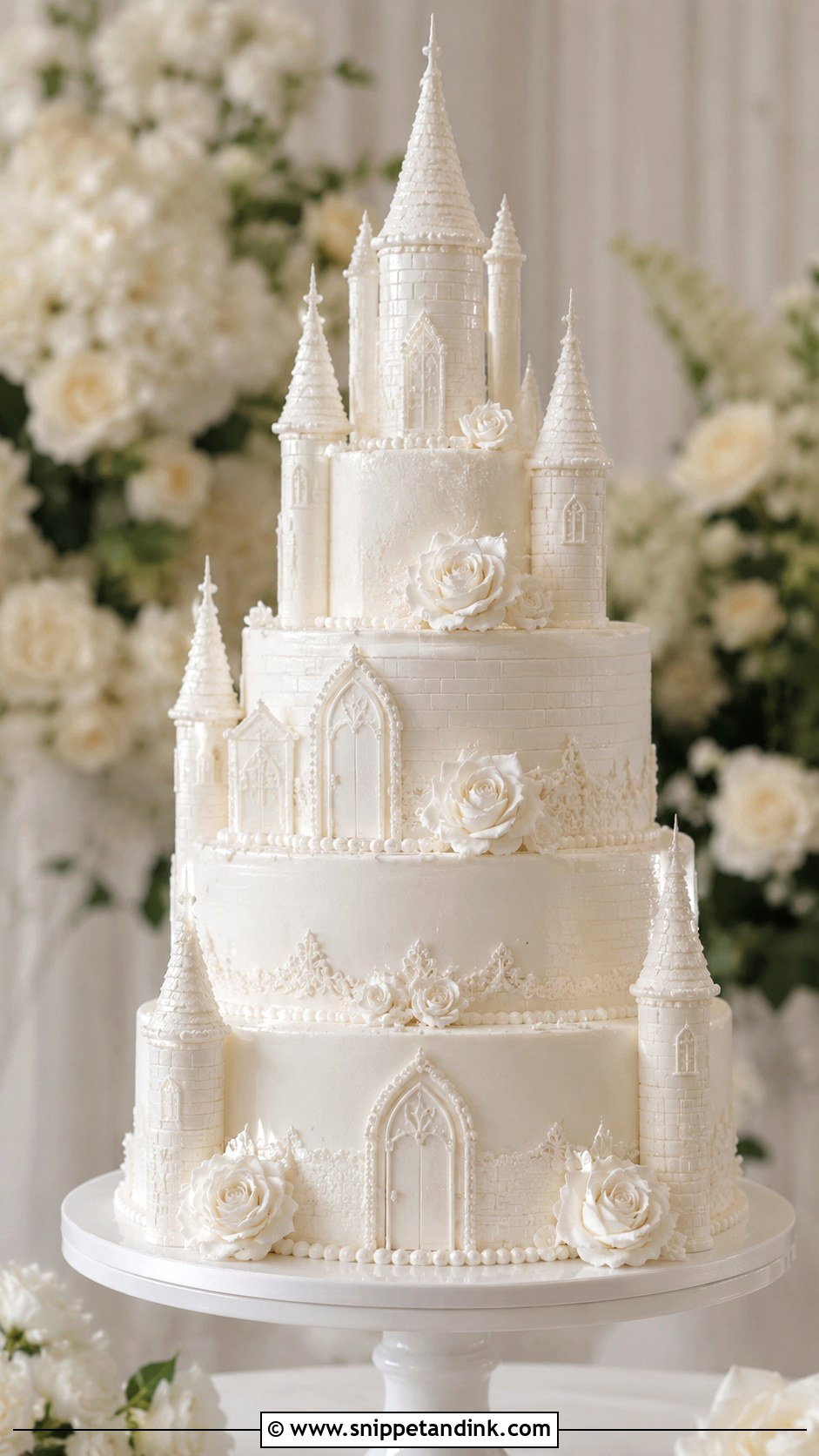 White Castle Wedding Cake - Snippet and Ink - 20 Castle Cakes for Wedding