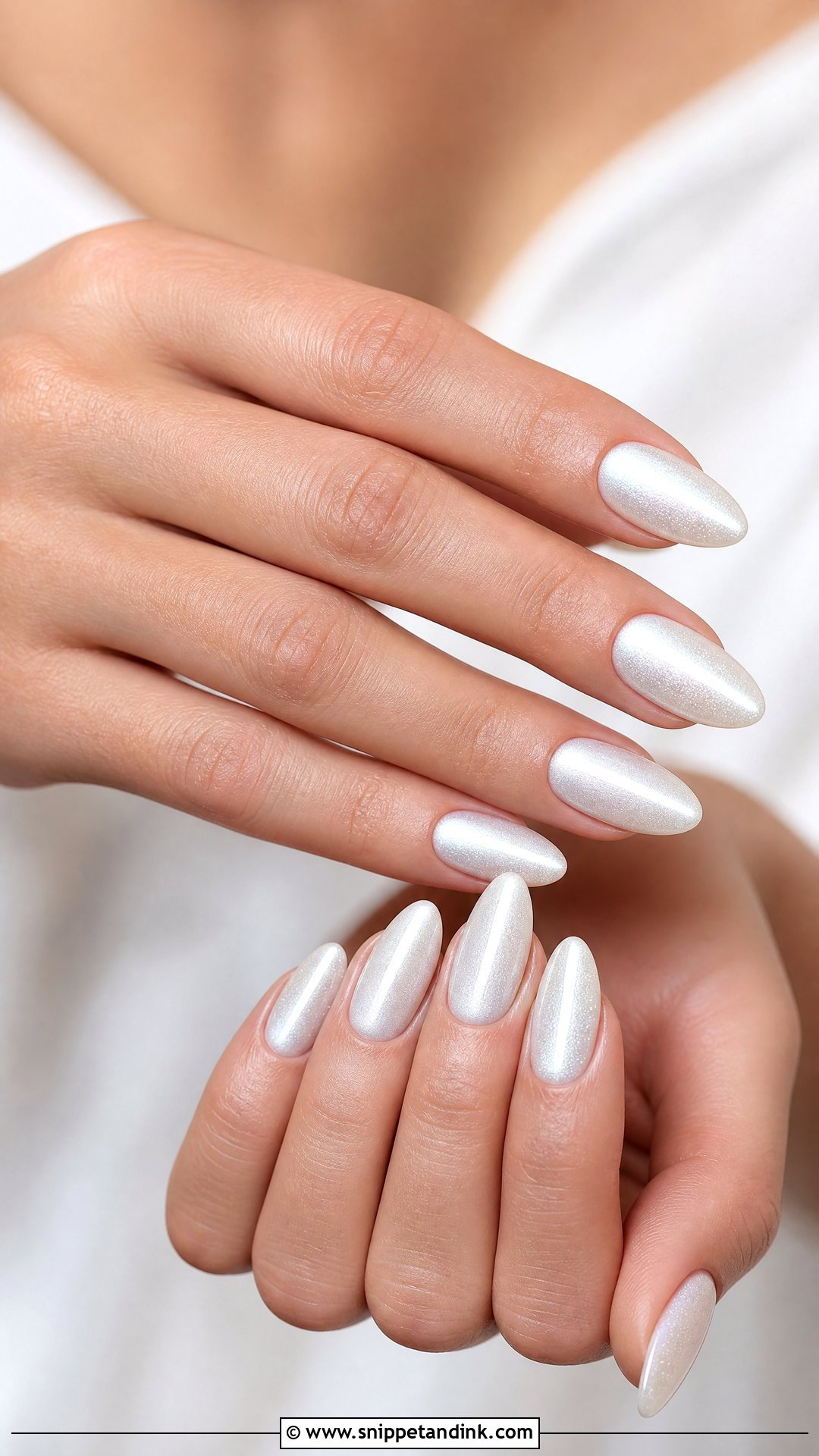 White Cat Eye Wedding Nails - Snippet and Ink - 25 White Wedding Nails for Bride