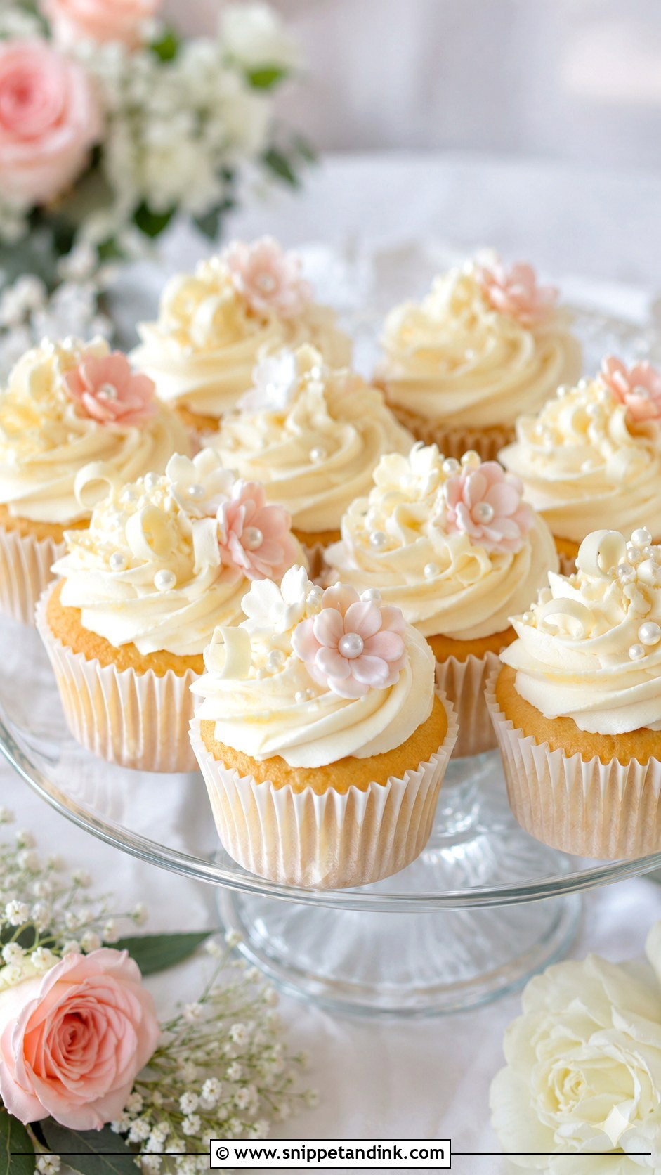 White Chocolate Buttercream Wedding Cupcakes - Snippet and Ink - 25 Wedding Cupcake Frosting