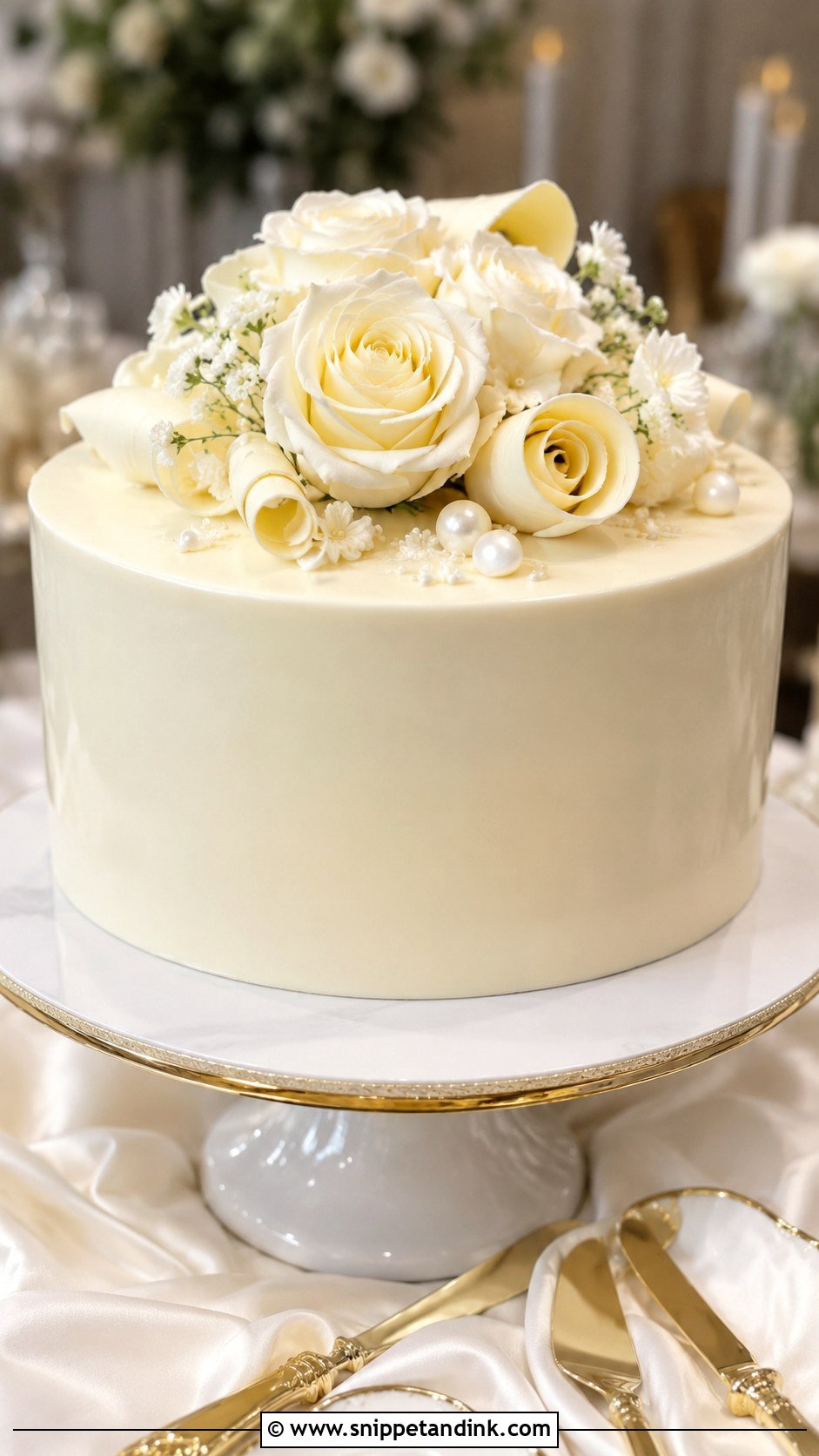 White Chocolate Cheesecake Wedding Cake - Snippet and Ink - 20 Cheesecakes for Weddings