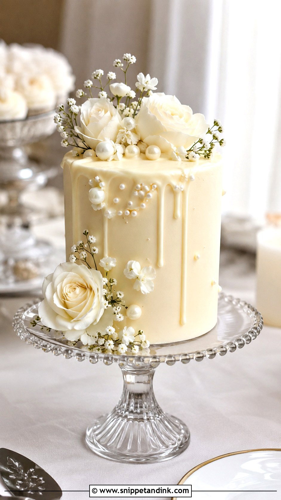 White Chocolate Mini Wedding Cake - Snippet and Ink - 20 White Chocolate Cake Design Ideas for Wedding