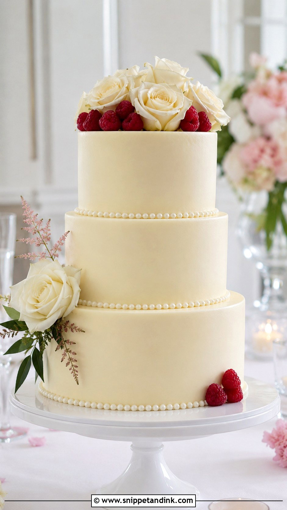 White Chocolate Wedding Cake - Snippet and Ink - 20 Non Fondant Wedding Cakes