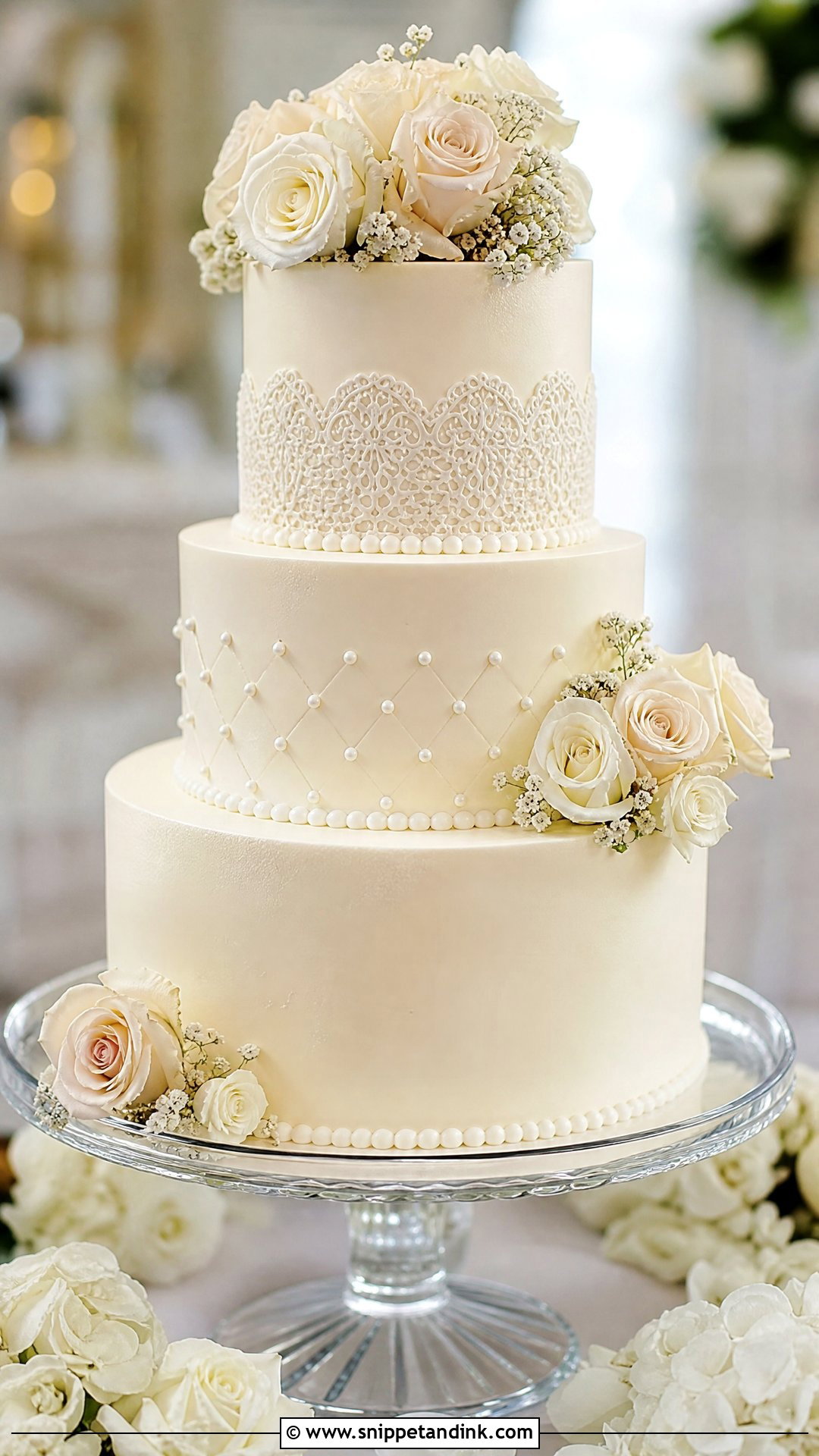White Chocolate Wedding Cake - Snippet and Ink - 25 Chocolate Wedding Cake Ideas