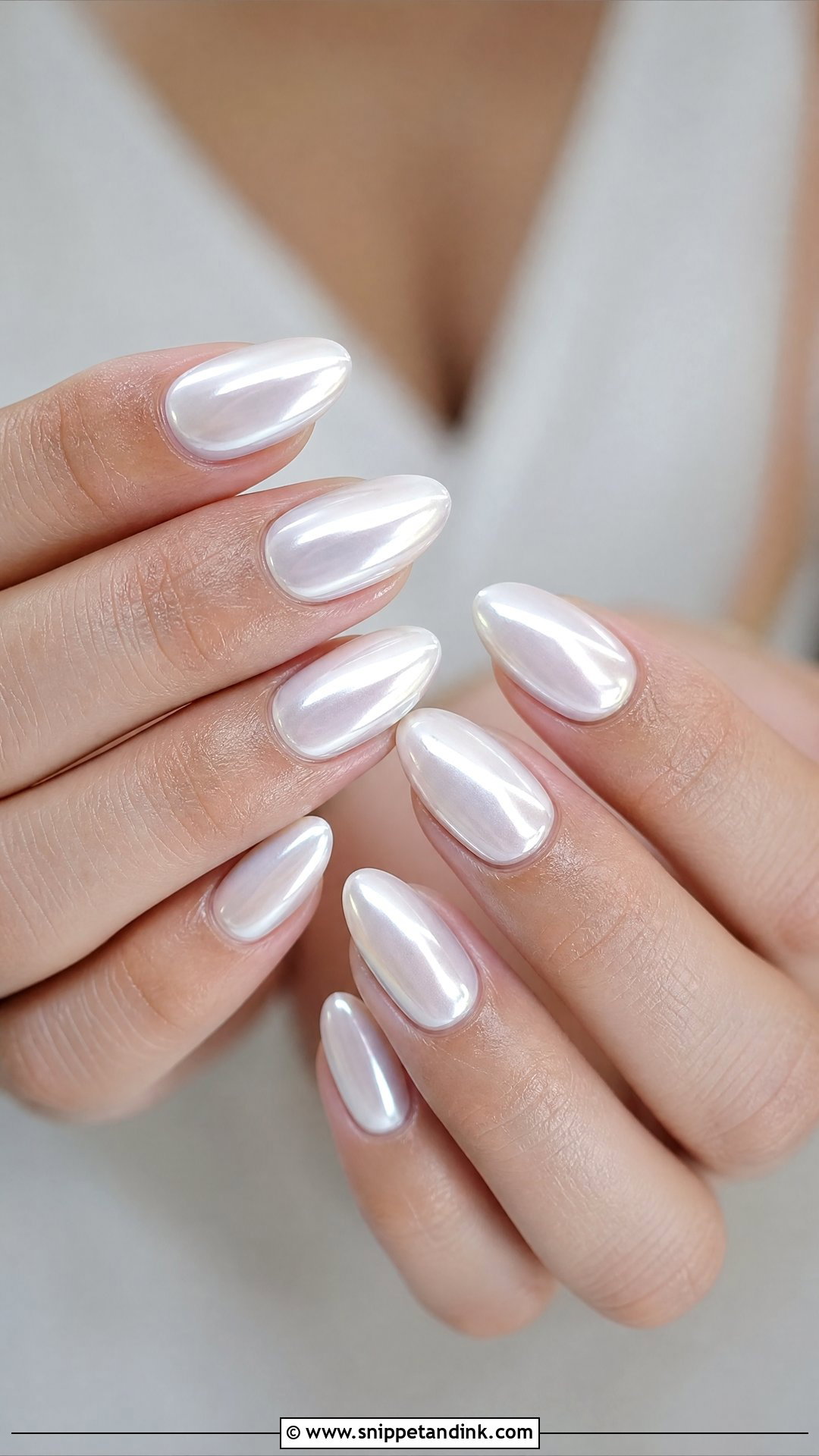 White Chrome Bridal Nails - Snippet and Ink - 25 Bridal Nail Designs Brides