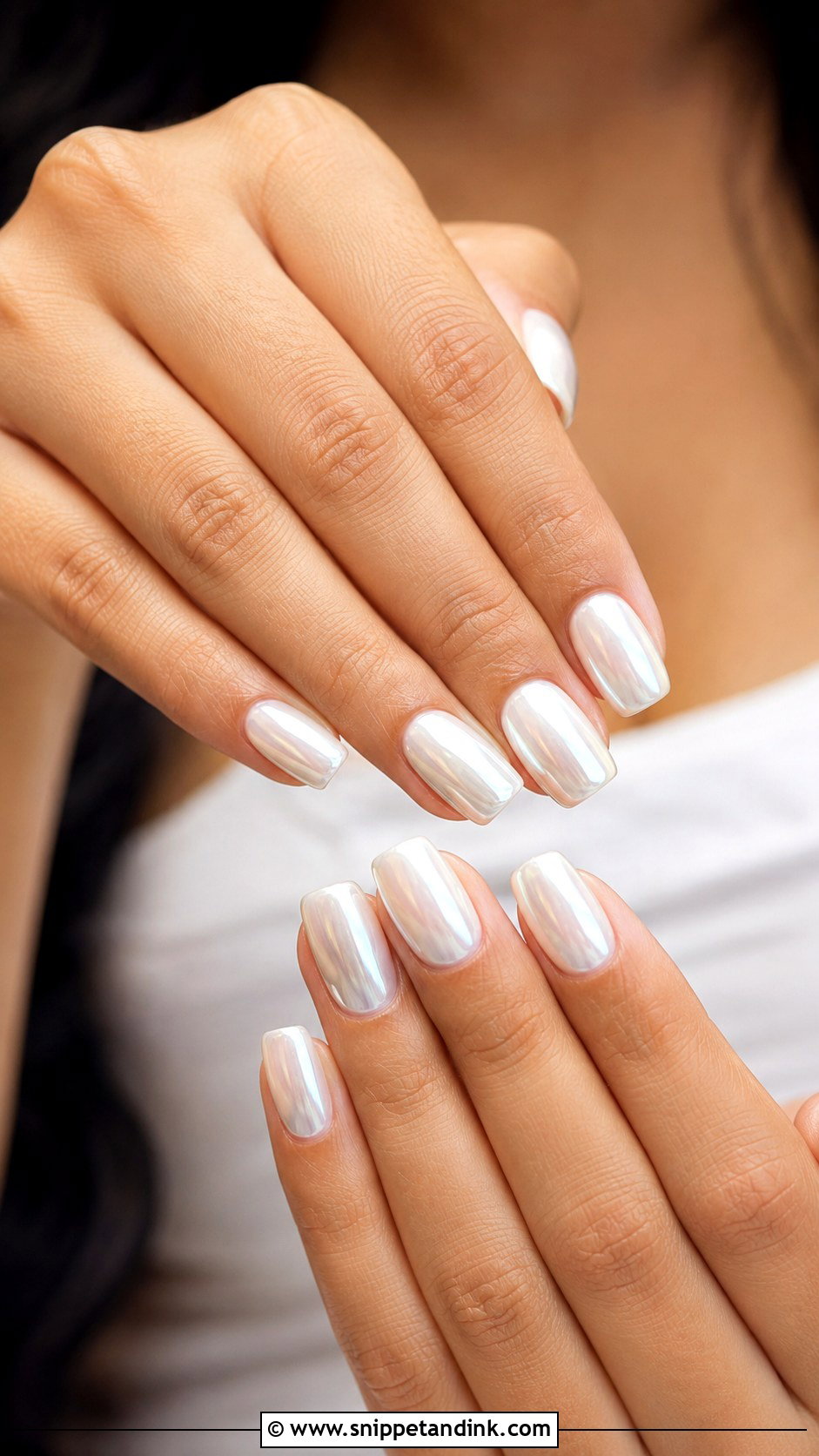 White Chrome Bridal Nails For Indian Wedding - Snippet and Ink - 30 Bridal Nails Wedding Indian