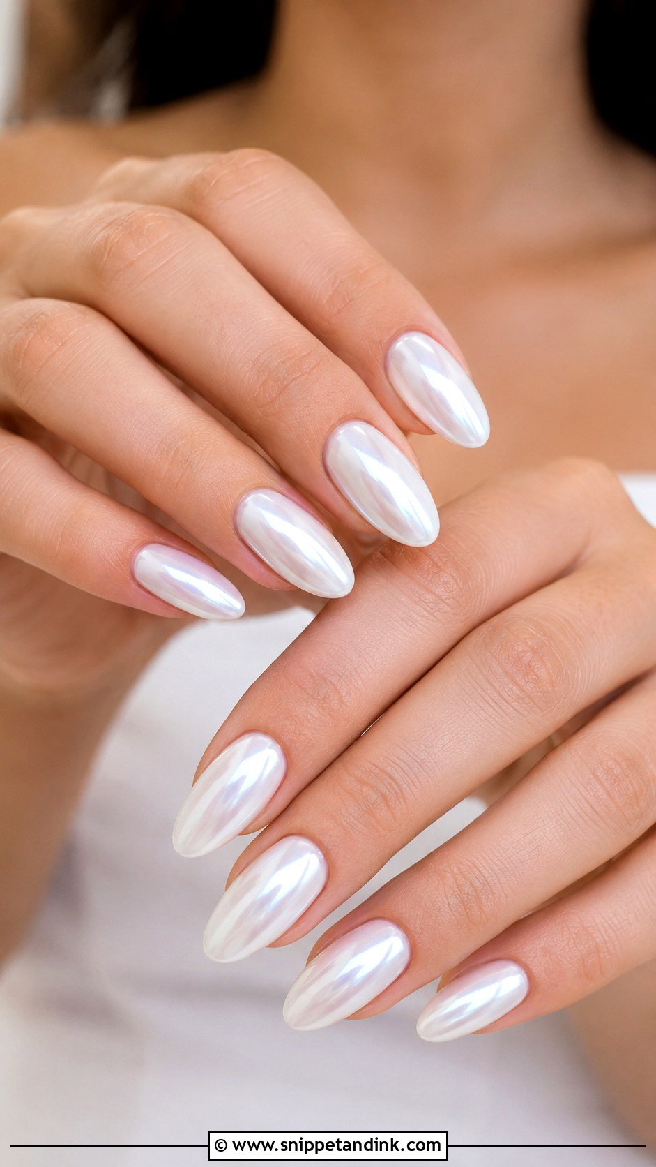 White Chrome Bride Wedding Nails - Snippet and Ink - 30 Bride's Nails Wedding