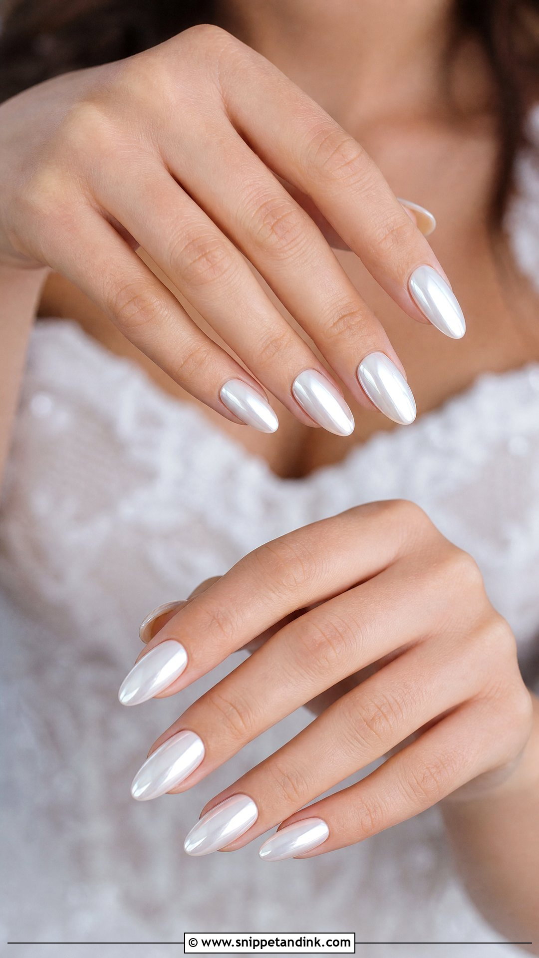 White Chrome Bride Wedding Nails - Snippet and Ink - 25 Nail Designs for the Bride Wedding