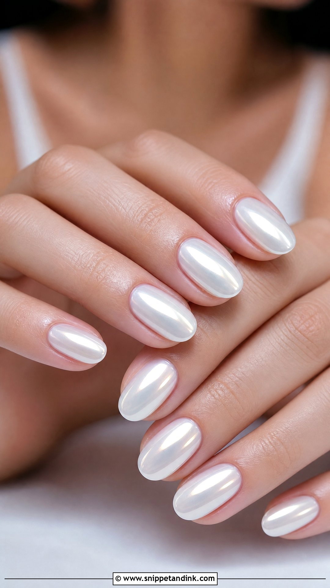 White Chrome Bridesmaid Nails - Snippet and Ink - 30 Wedding Nails for Bridesmaids