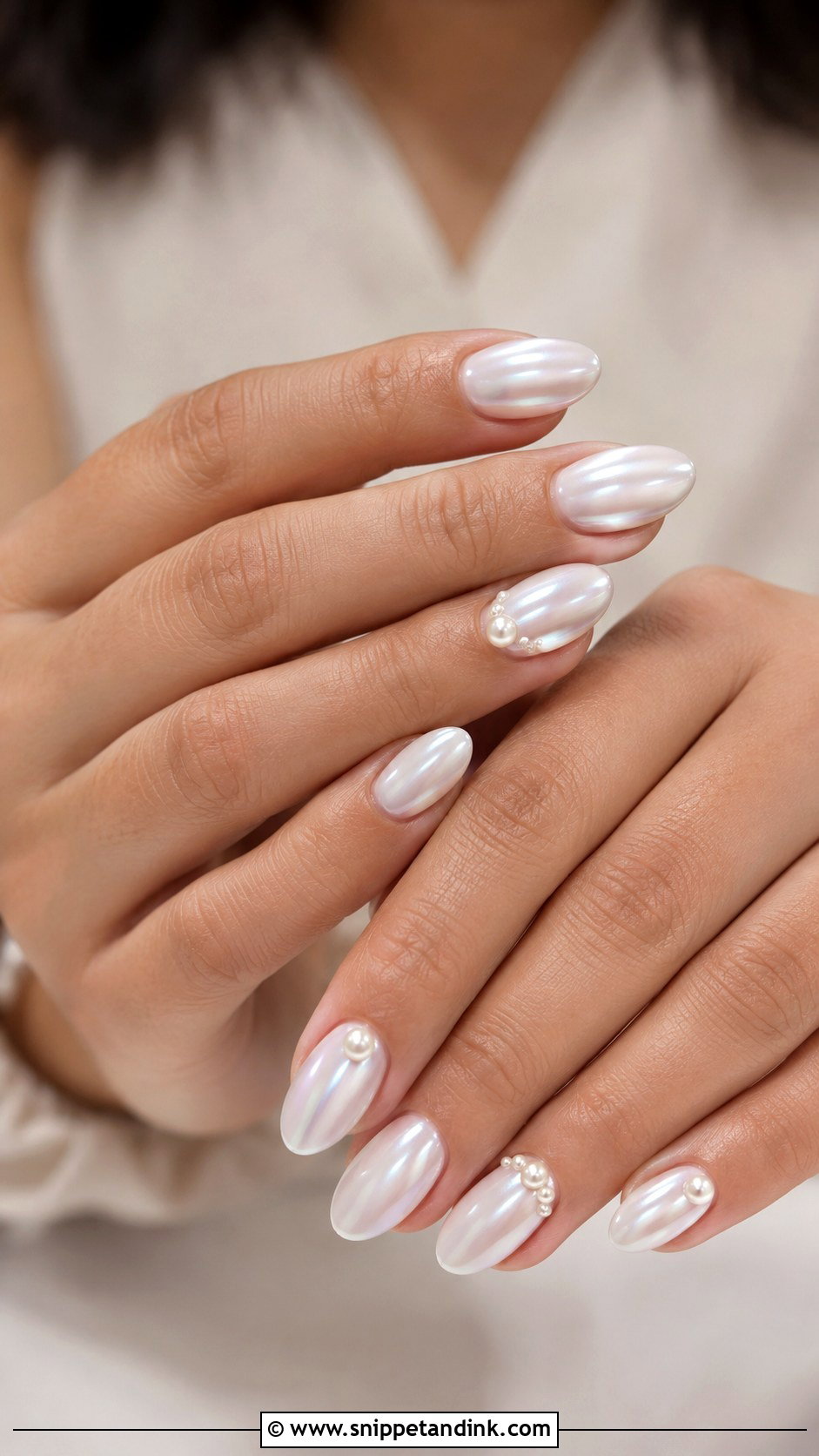 White Chrome Desi Wedding Nails - Snippet and Ink - 30 Desi Wedding Nails