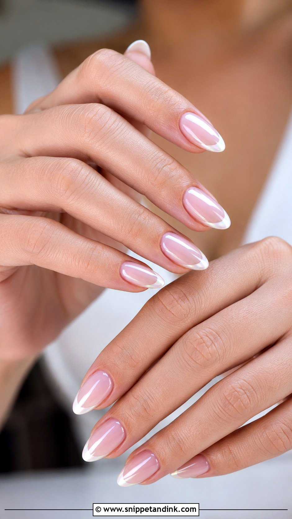 White Chrome French Wedding Nails - Snippet and Ink - 20 Chrome Wedding Nails for Bride