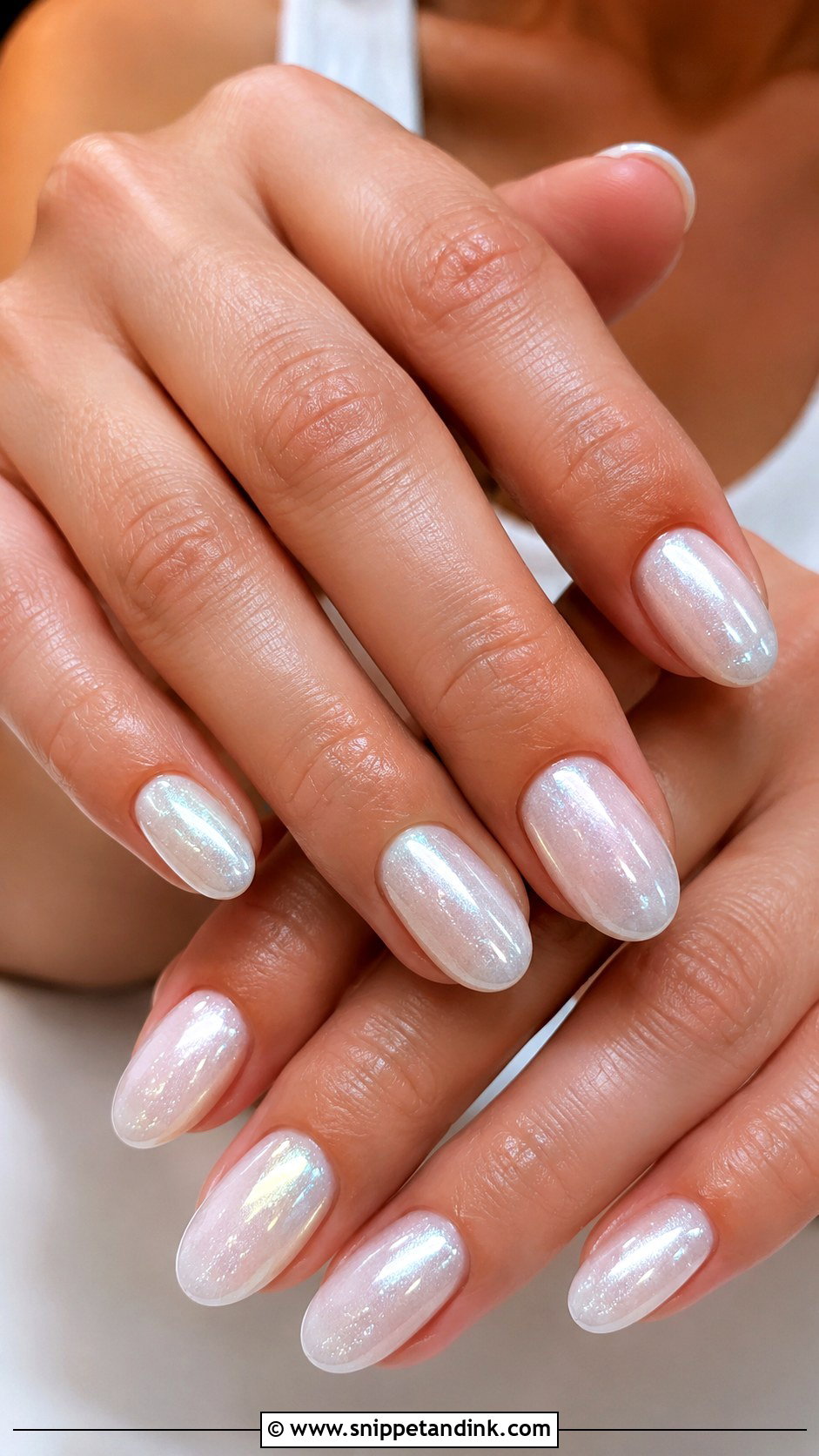 White Chrome Glitter Wedding Nails - Snippet and Ink - 20 Classy Bridal Sparkle Wedding Nails for Bride