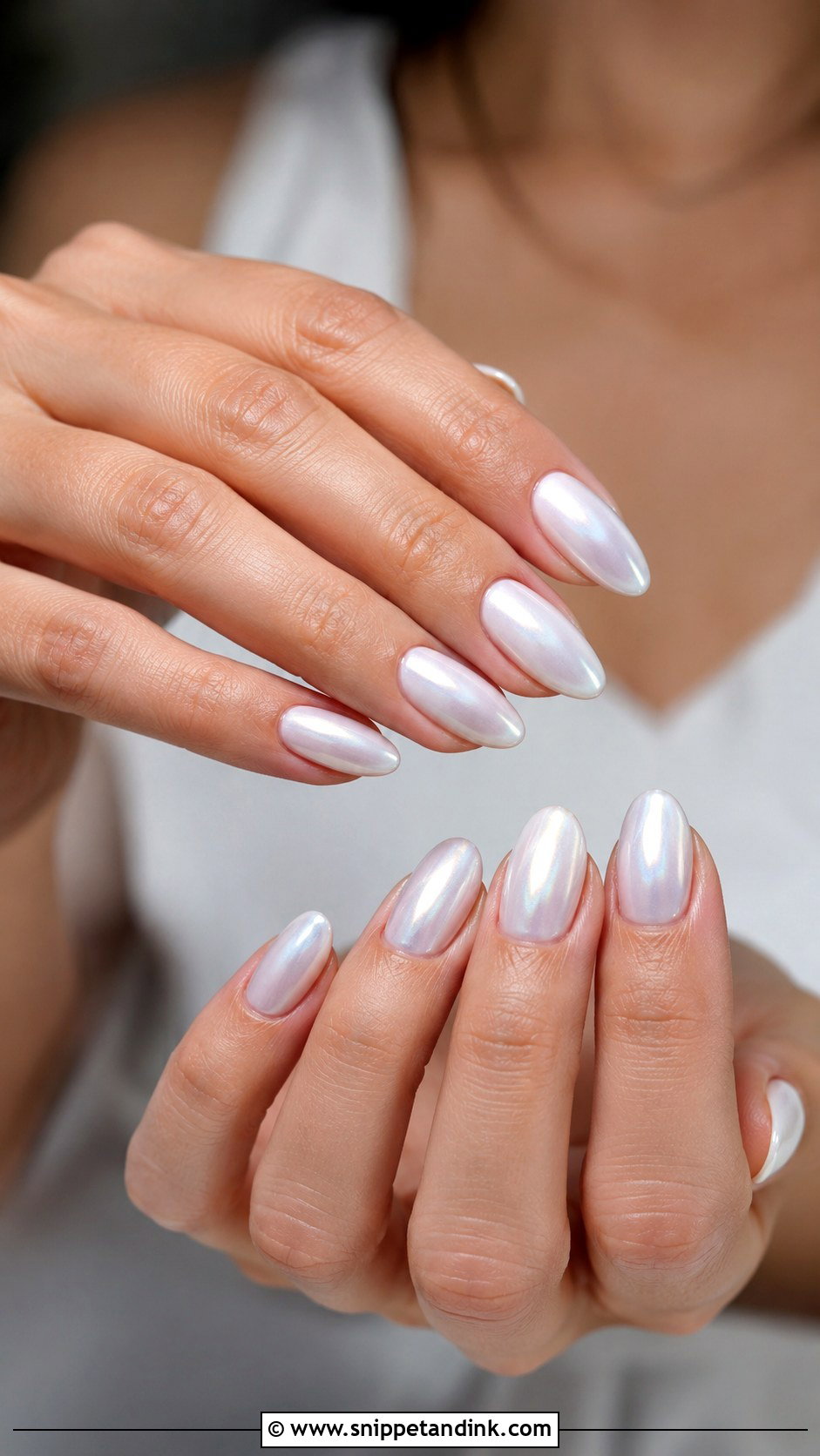 White Chrome Maid Of Honor Nails - Snippet and Ink - 20 Maid of Honor Nails Ideas Wedding Day