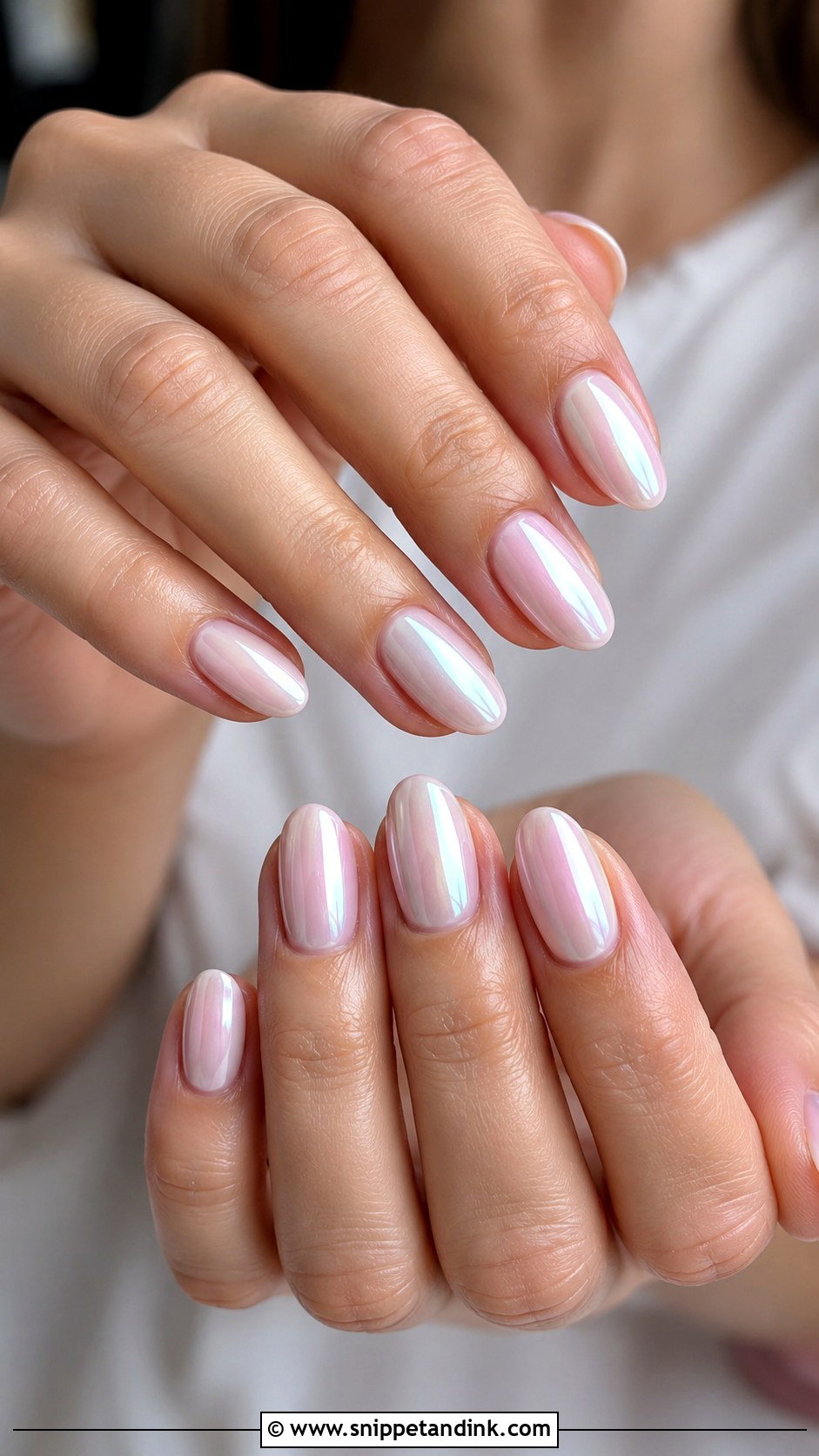 White Chrome Pink Bridal Wedding Nails - Snippet and Ink - 20 Elegant White Pink Bridal Wedding Nails