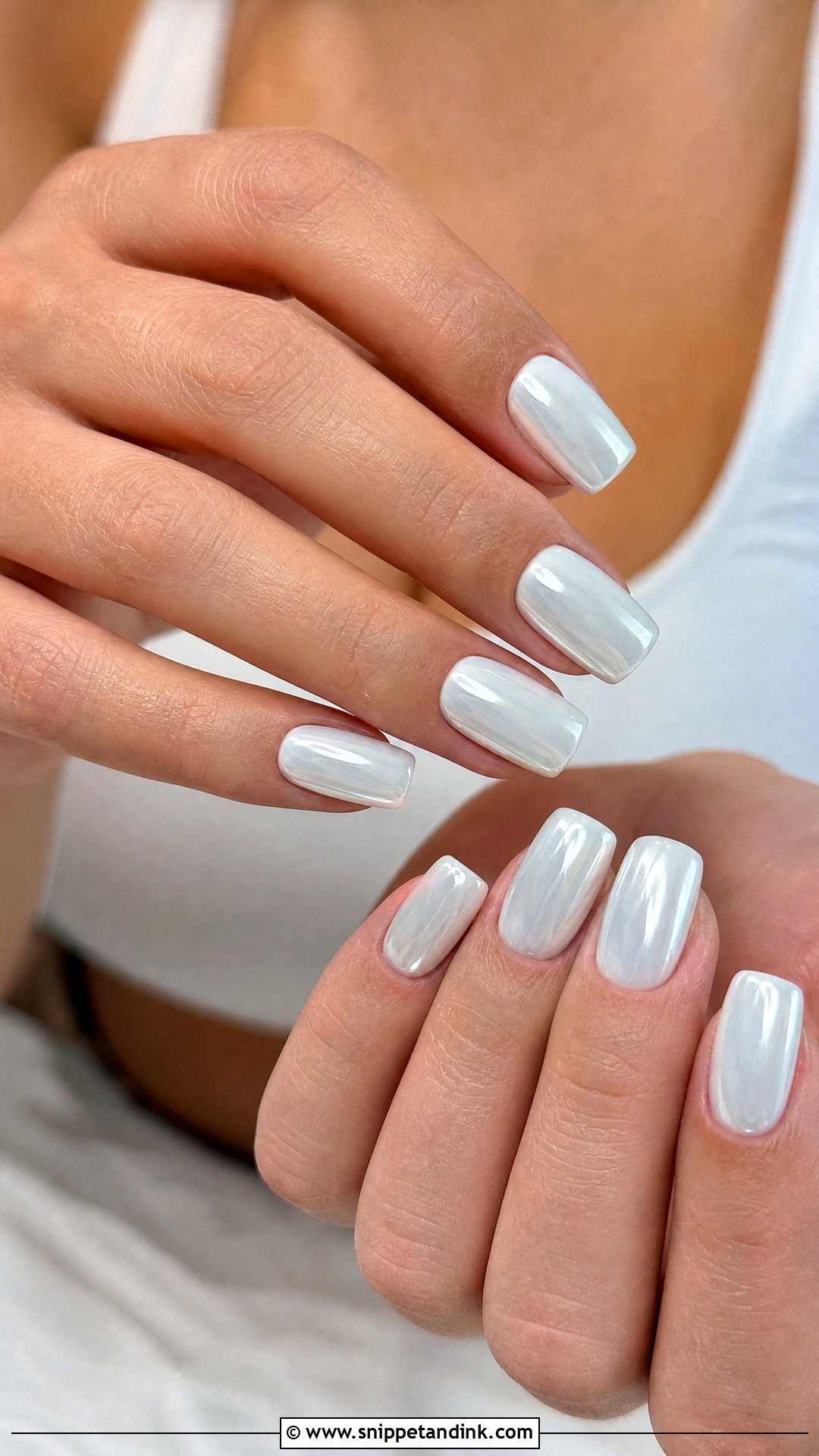 White Chrome Pre Wedding Nails - Snippet and Ink - 25 Pre Wedding Nails