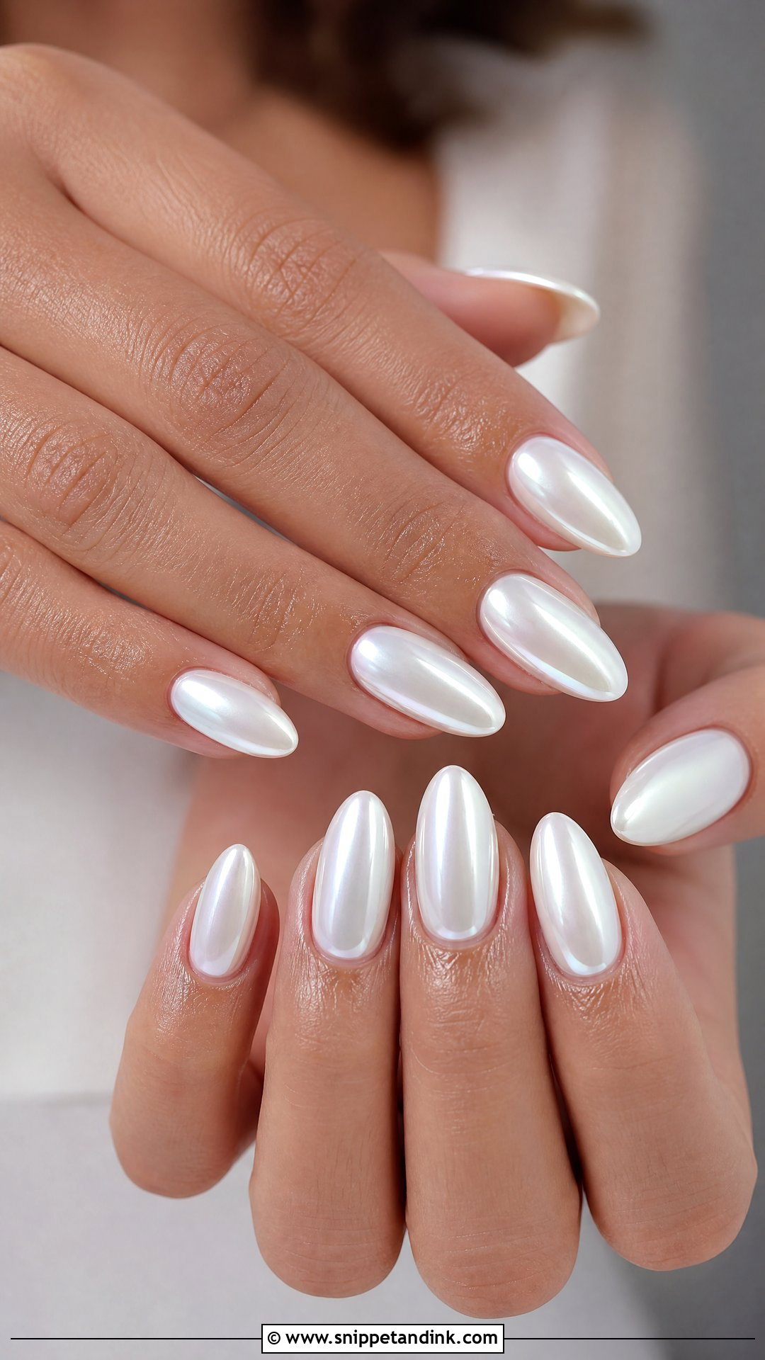 White Chrome Wedding Acrylic Nails - Snippet and Ink - 25 Wedding Acrylic Nails
