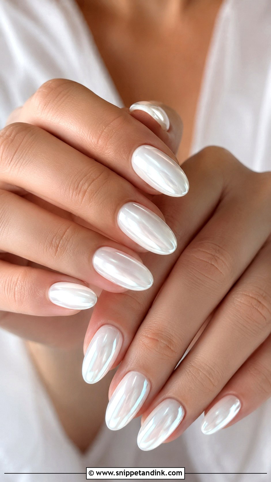 White Chrome Wedding Nails - Snippet and Ink - 20 Wedding Nails Design 2025
