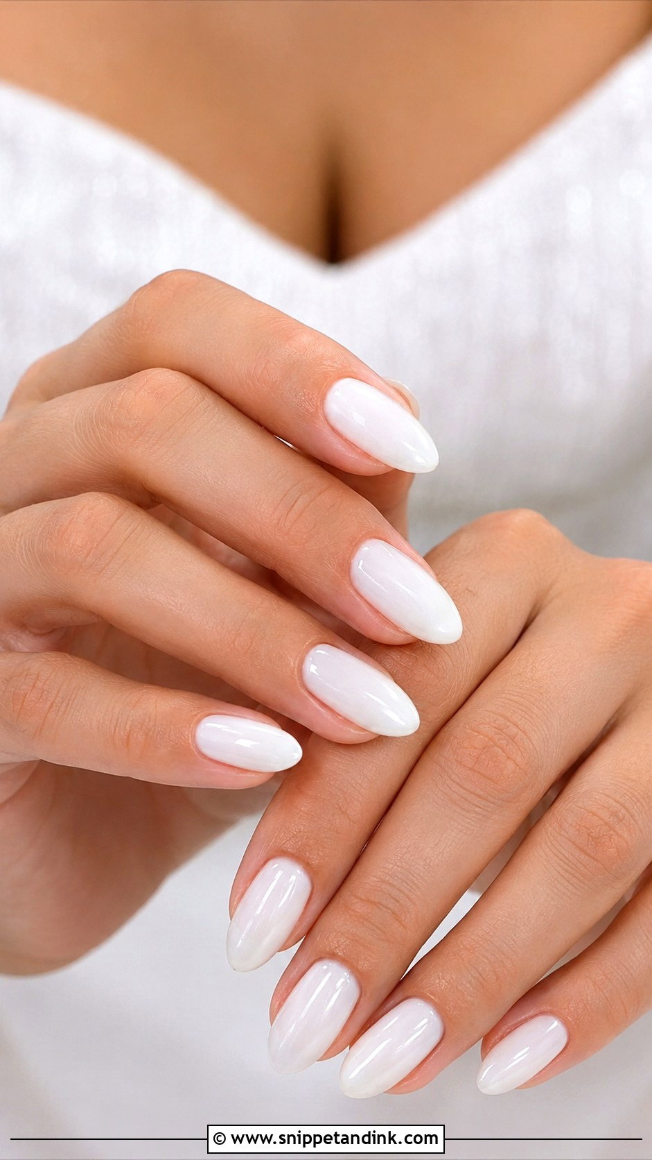 White Chrome Wedding Nails - Snippet and Ink - 20 White Wedding Nails Brides