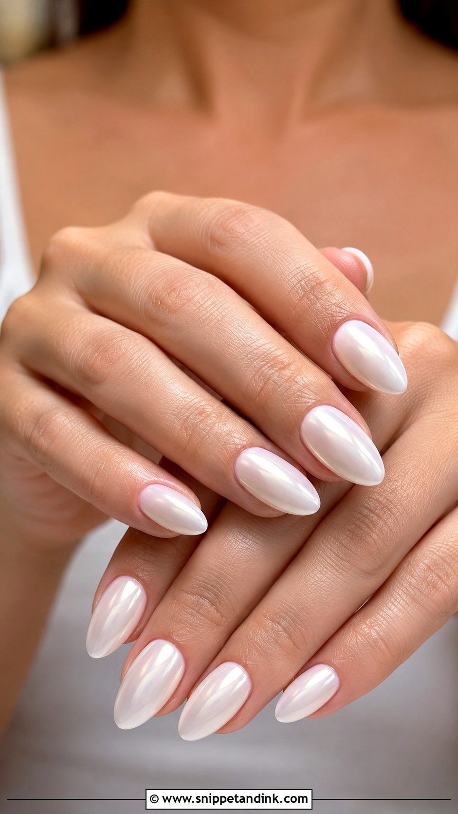 White Chrome Wedding Nails - Snippet and Ink - 20 Cute Nails for a Wedding