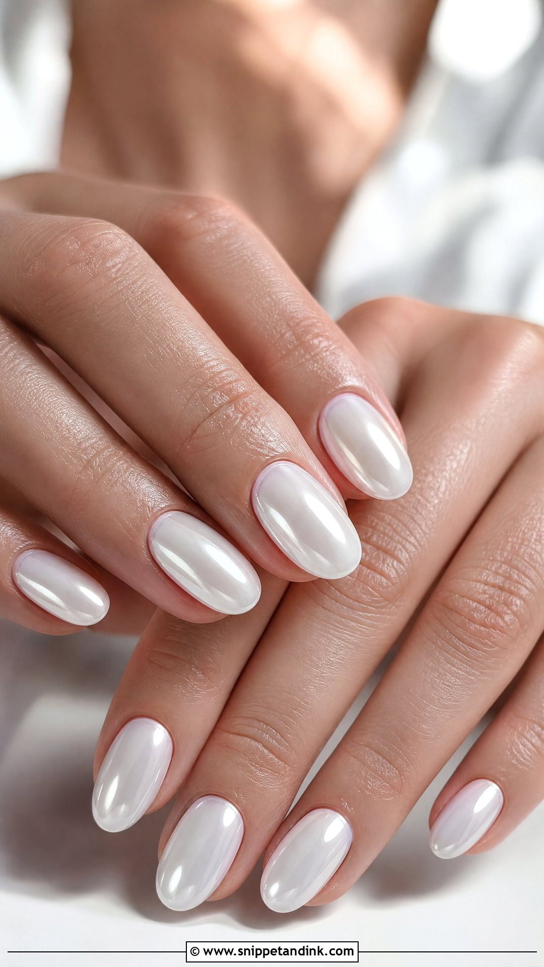 White Chrome Wedding Nails - Snippet and Ink - 25 Wedding Nail Designs
