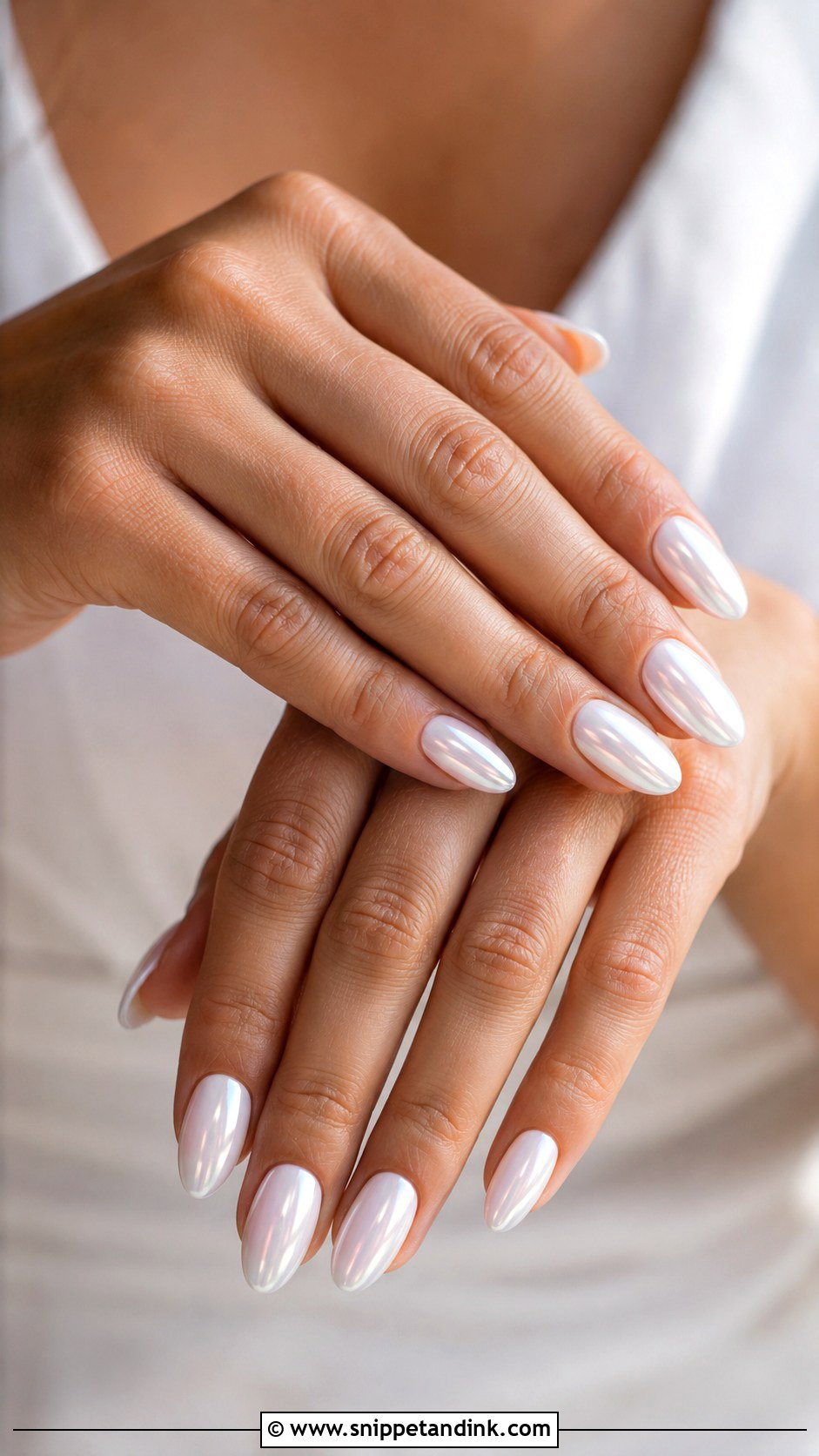 White Chrome Wedding Nails - Snippet and Ink - 30 Elegant Wedding Nails for Bride
