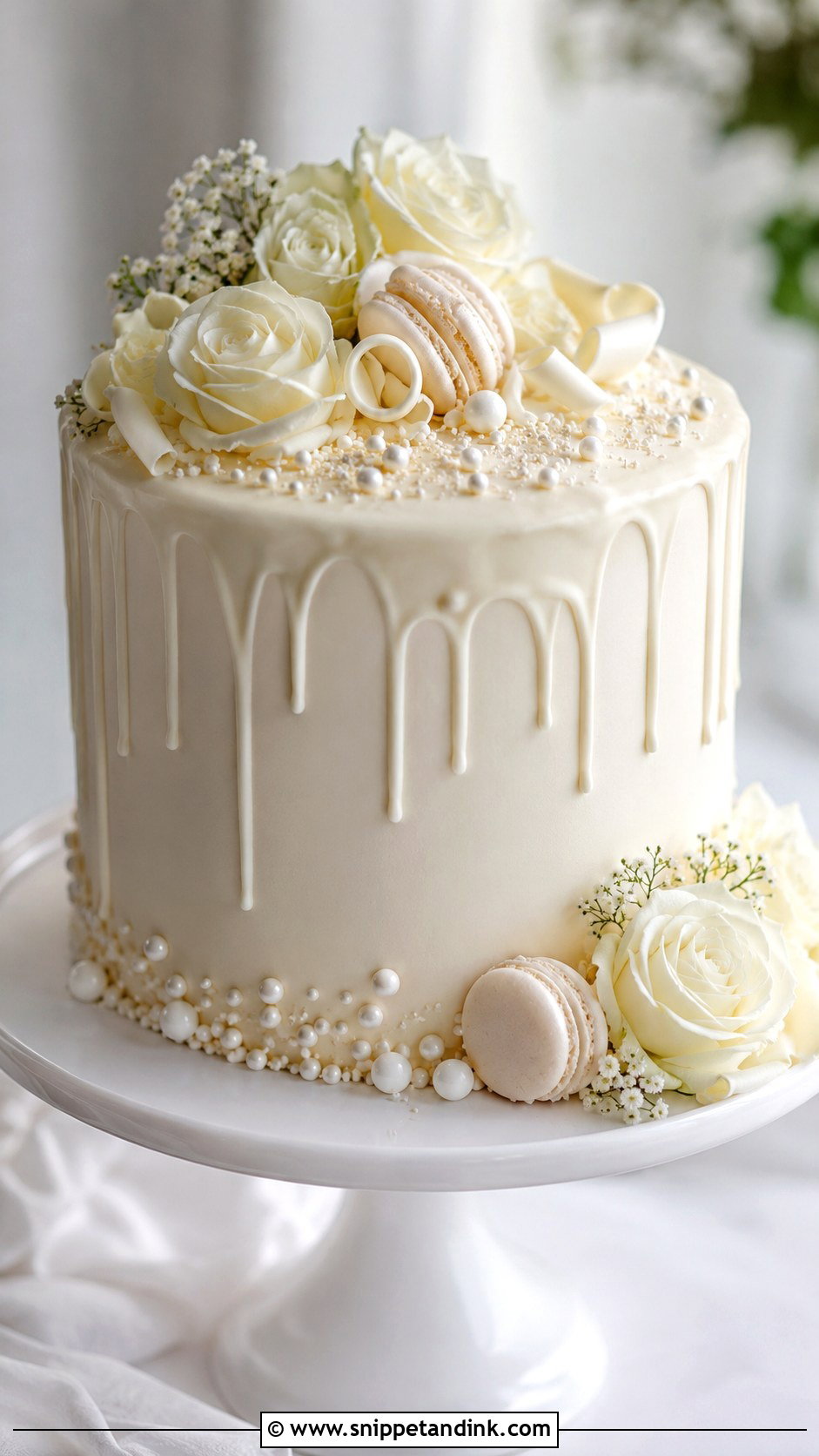 White Drip Wedding Cake Recipe - Snippet and Ink - 20 Moist White Wedding Cake Recipe