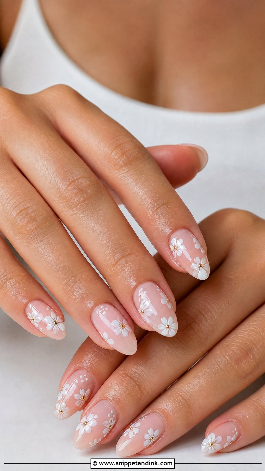White Floral Summer Wedding Nails - Snippet and Ink - 25 Summer Wedding Nails