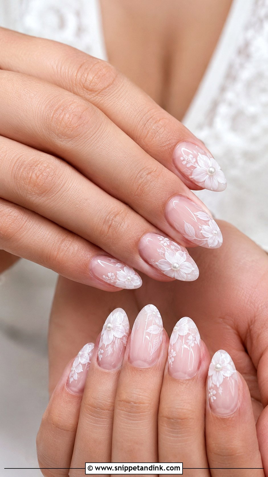 White Flower Tropical Wedding Nails - Snippet and Ink - 20 Tropical Wedding Nails