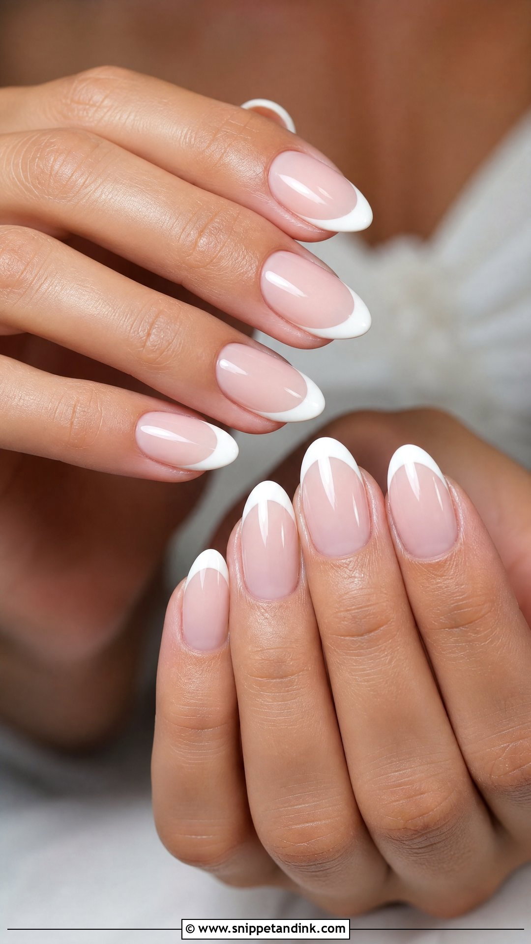 White French Bride Wedding Nails - Snippet and Ink - 25 Elegant French Bride Wedding Nails